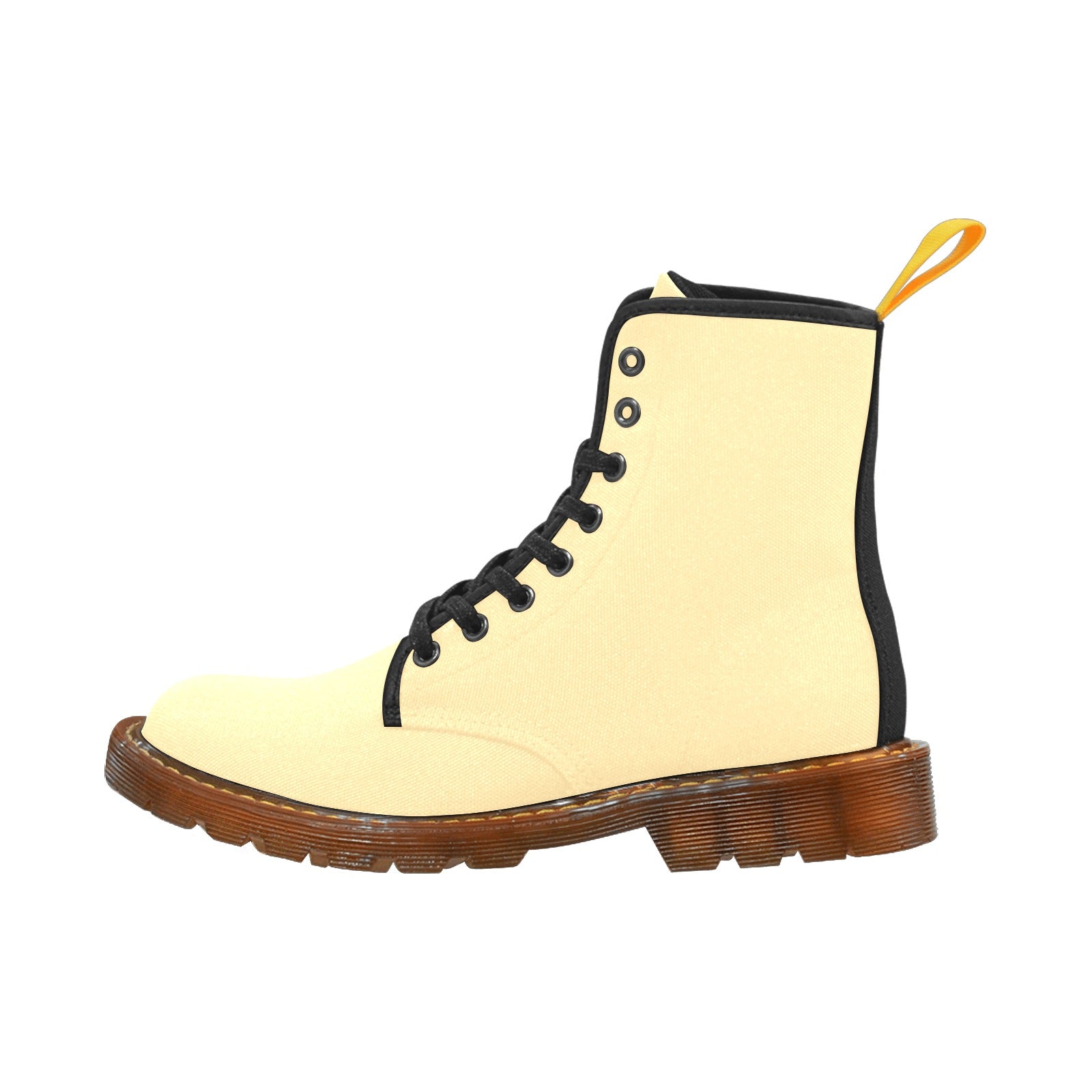 Lemon Chiffon Custom Canvas Boots For Women Model 1203H