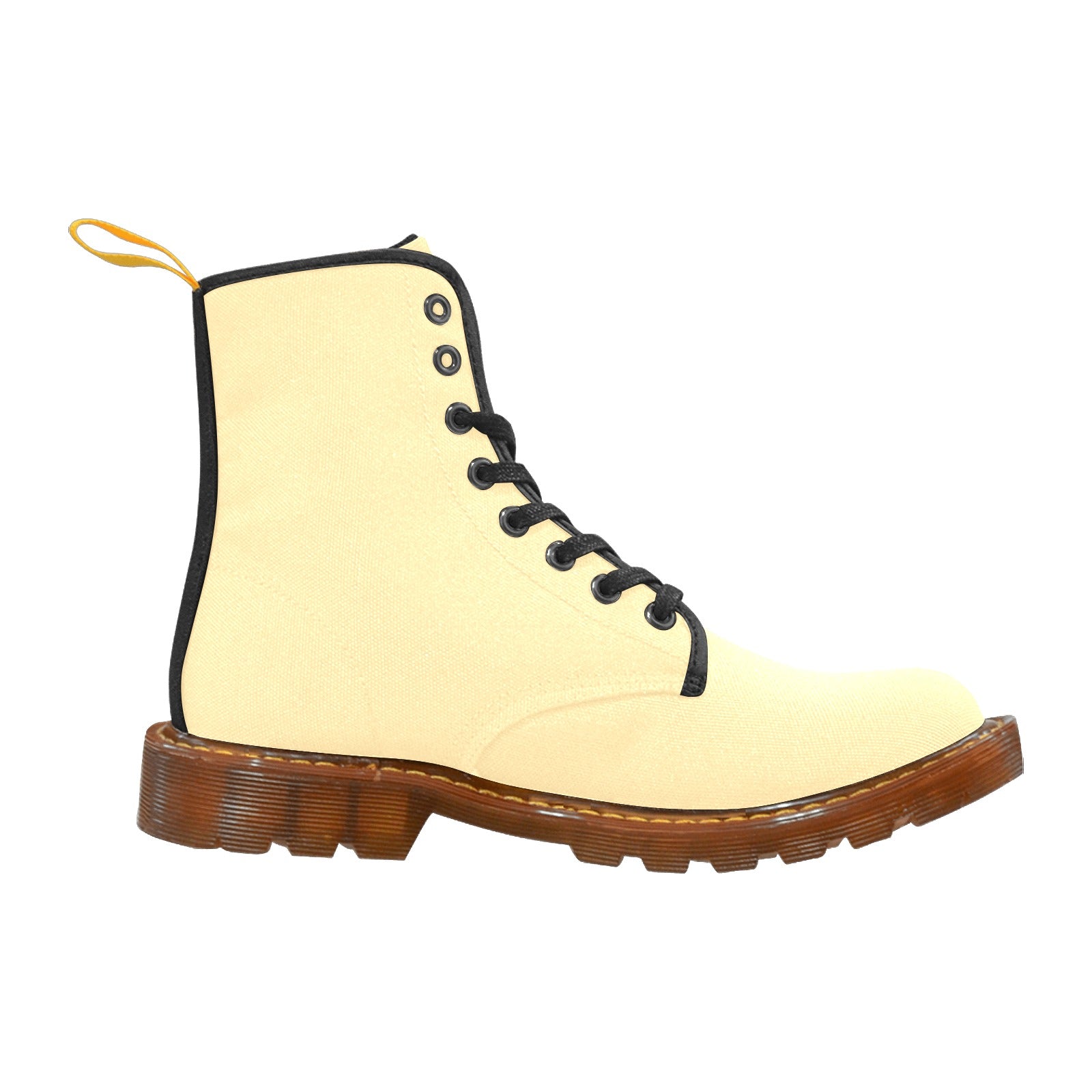 Lemon Chiffon Custom Canvas Boots For Women Model 1203H