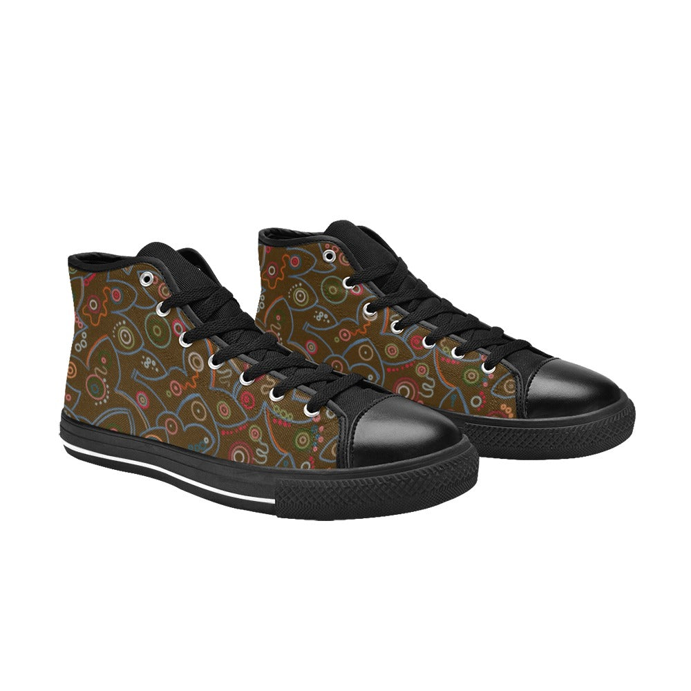 Fall Fireflies Kids' High Top Canvas Shoes