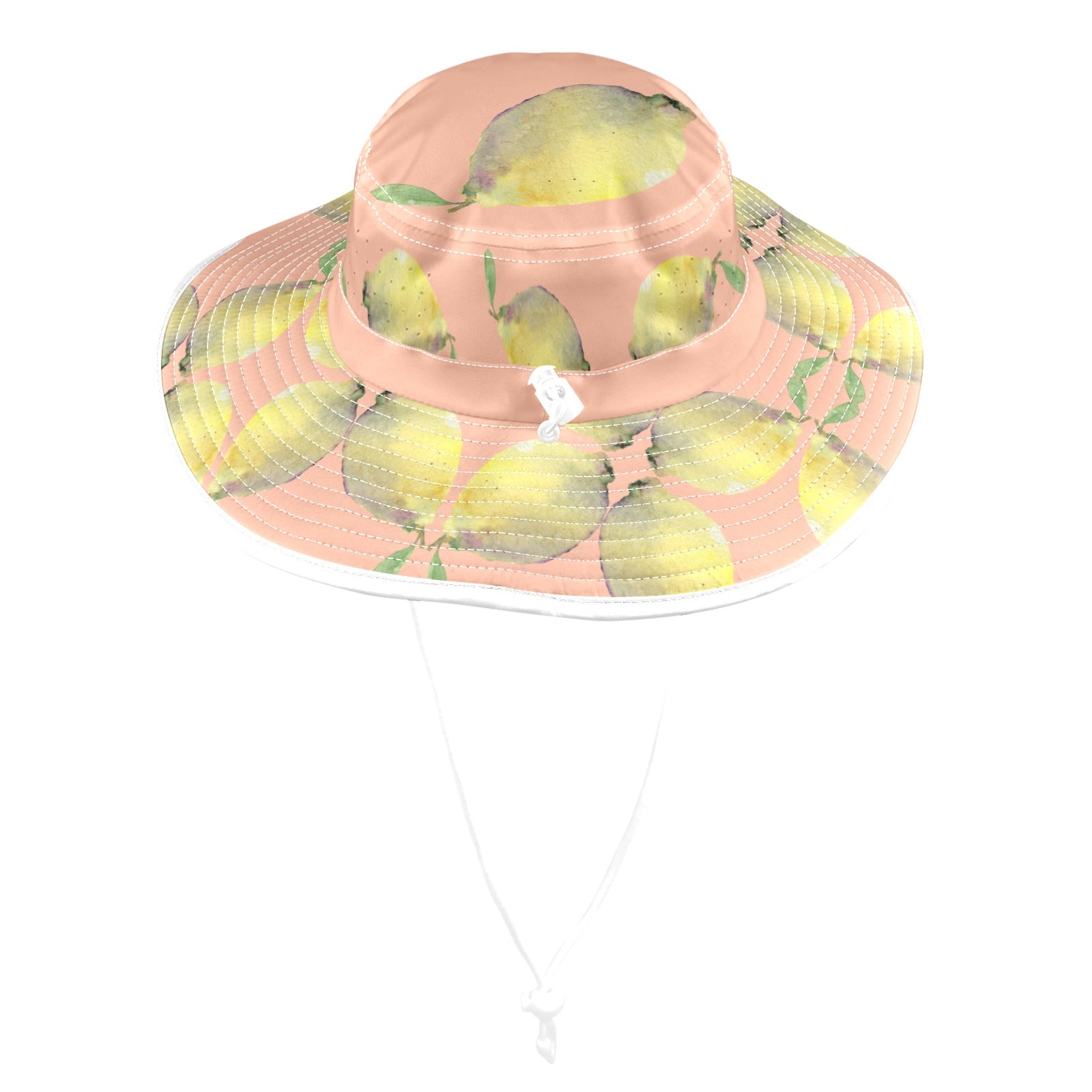 Lemon Roasted Peach Wide Brim Bucket Hat