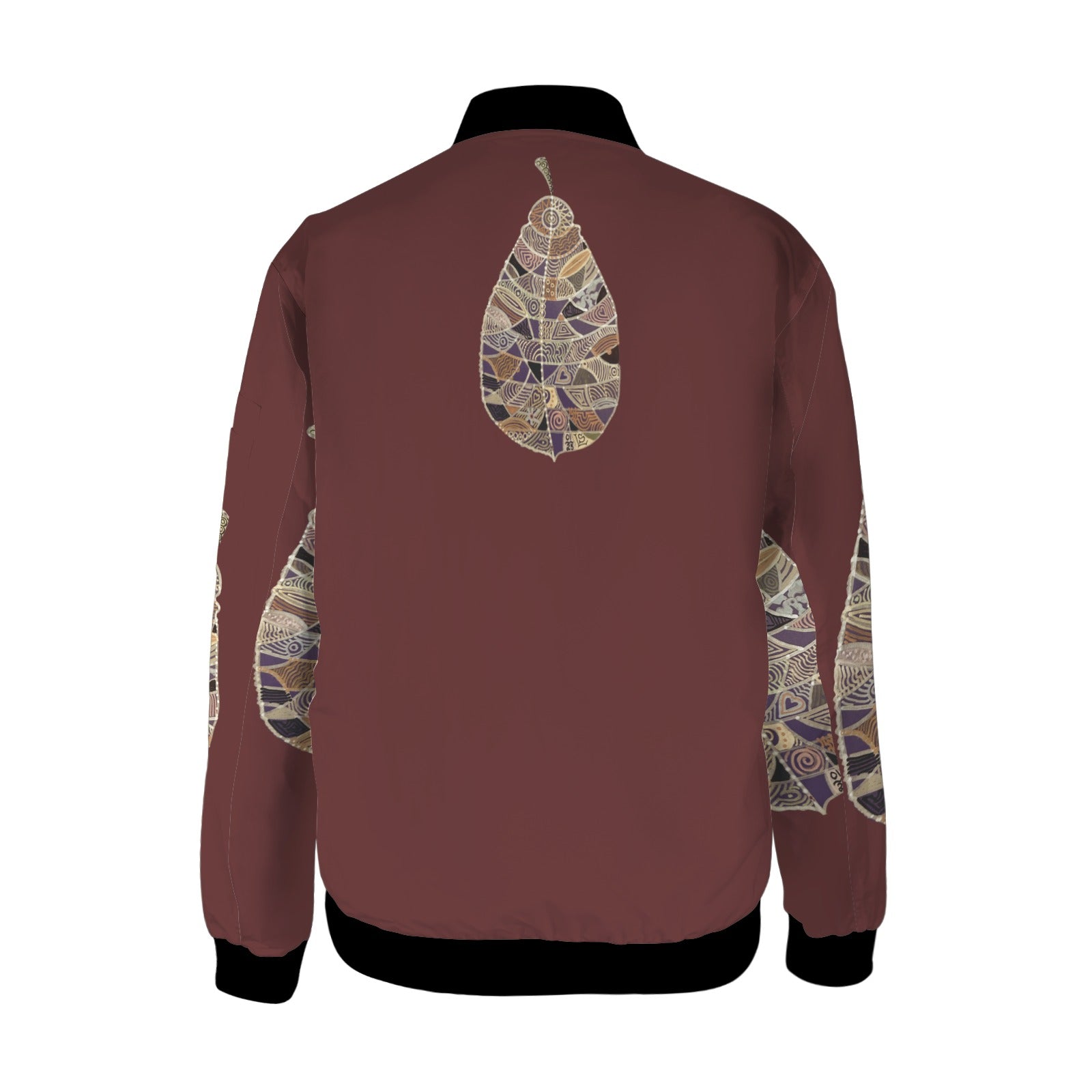 Fantasy Leaf Cherrry Tall Ladies Bomber Jacket