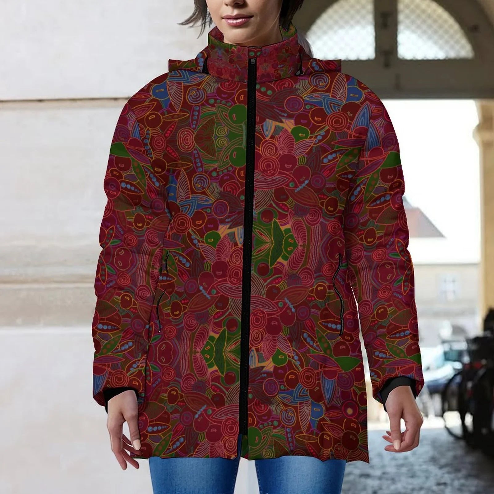 Merry Cherry Women's Hooded Puffer Coat