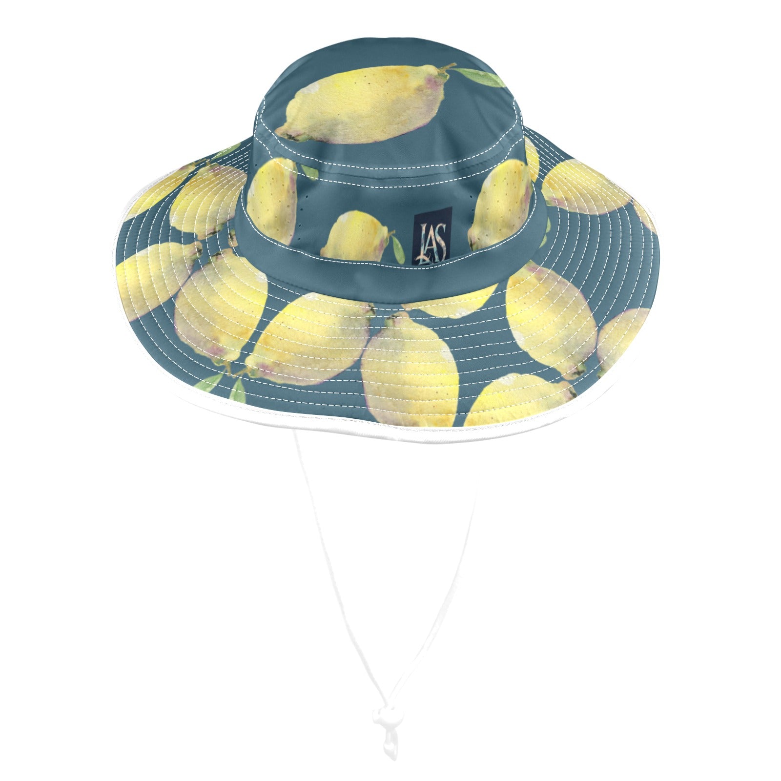 Lemon Ocean Wide Brim Bucket Hat