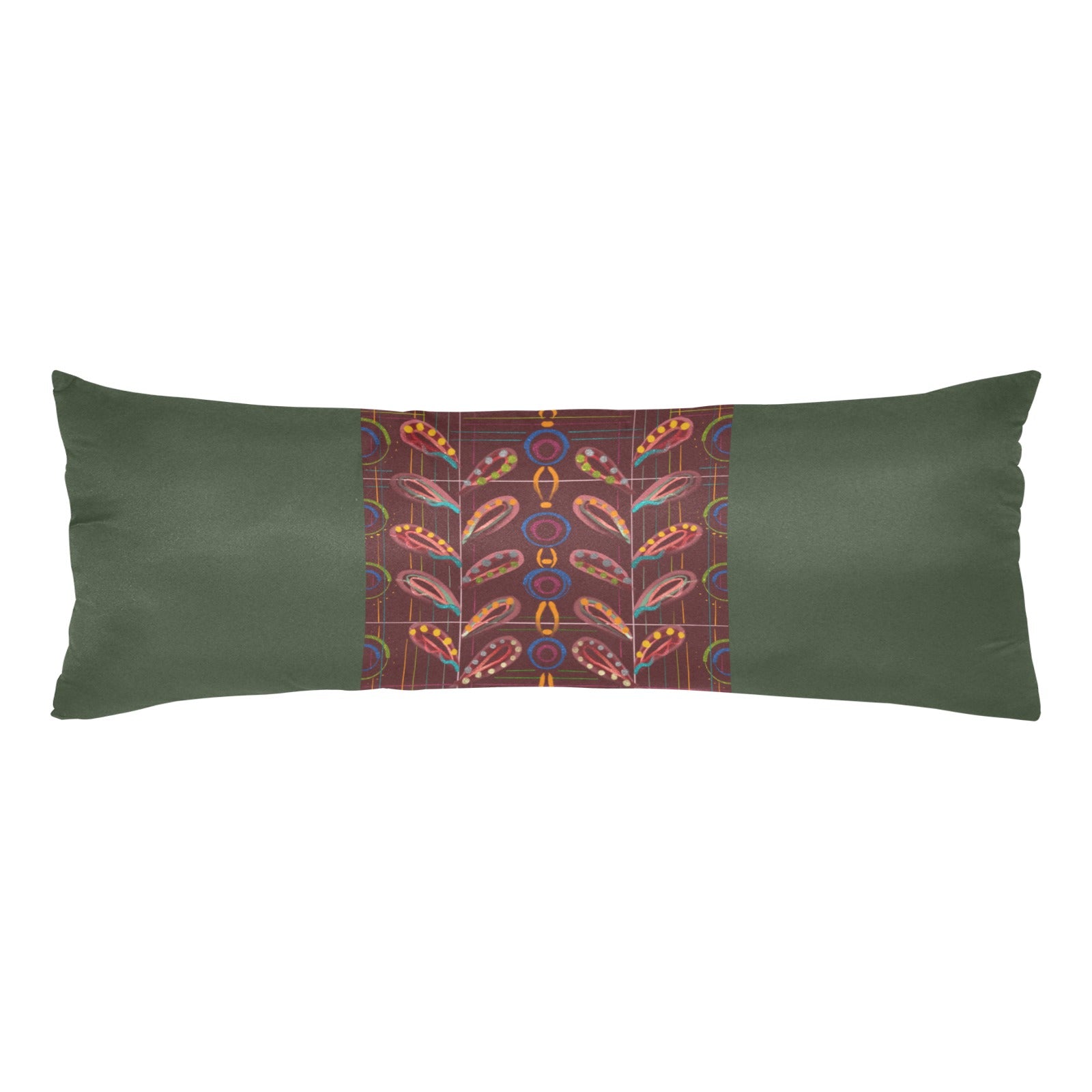 Exotic Peas Green Body Pillow Case 20" x 54"