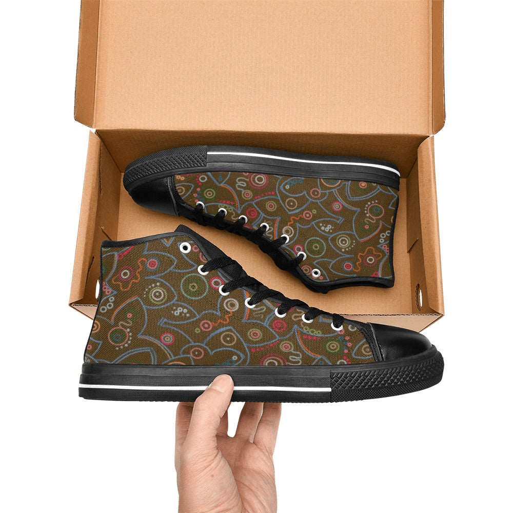 Fall Fireflies Kids' High Top Canvas Shoes