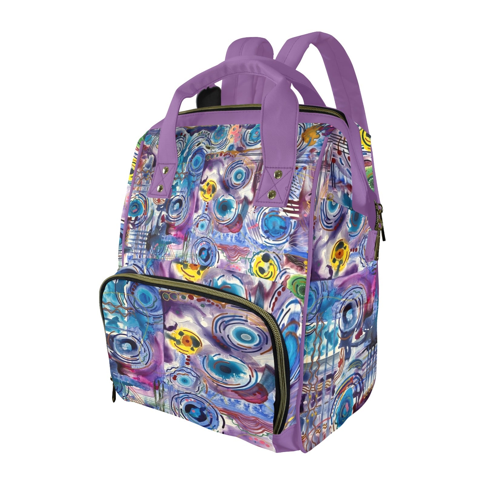 Circles on Water Multifunction Diaper Bag, Backpack
