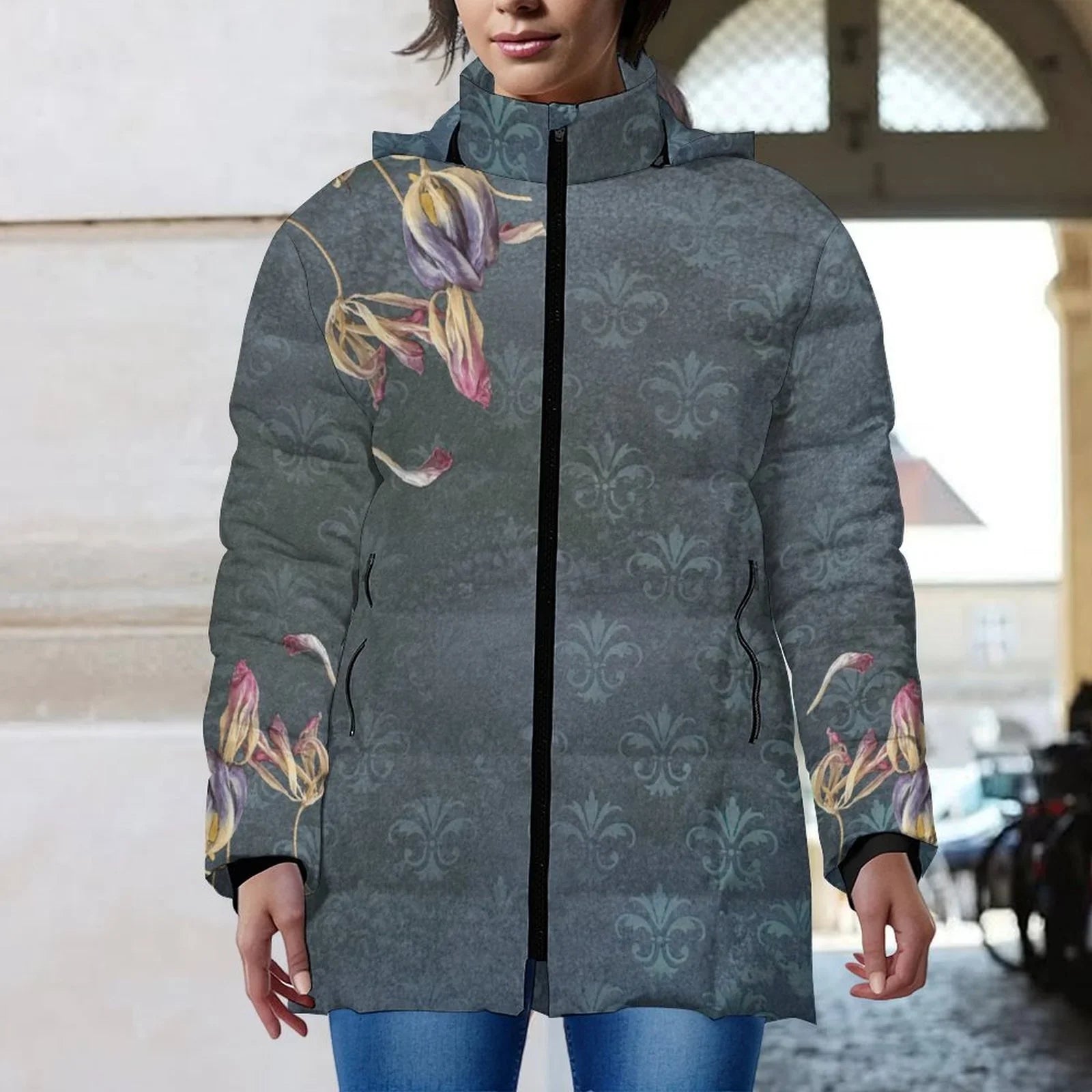 Damascus Tulip Women's Hooded Puffer Coat