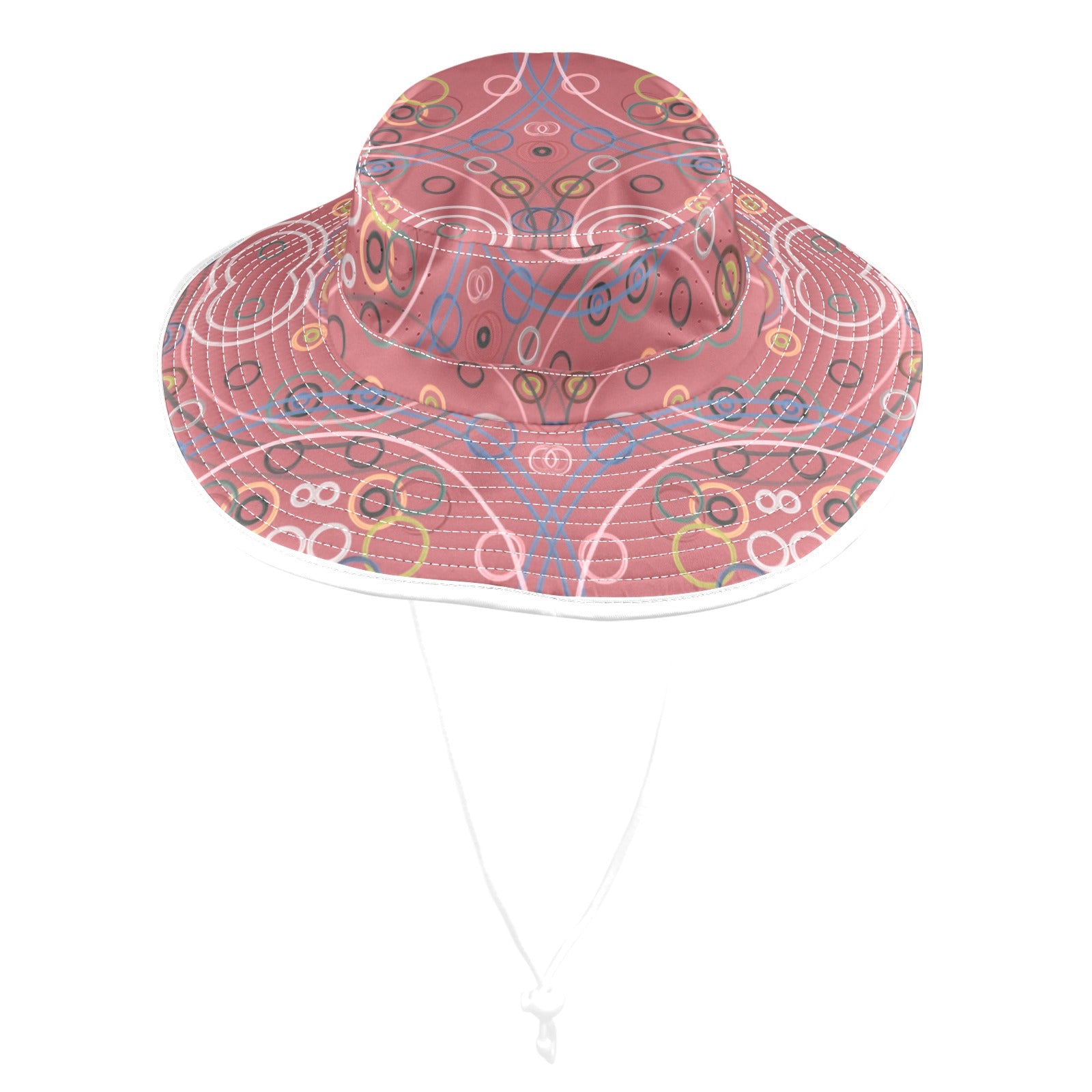Old Rose Circus Wide Brim Bucket Hat