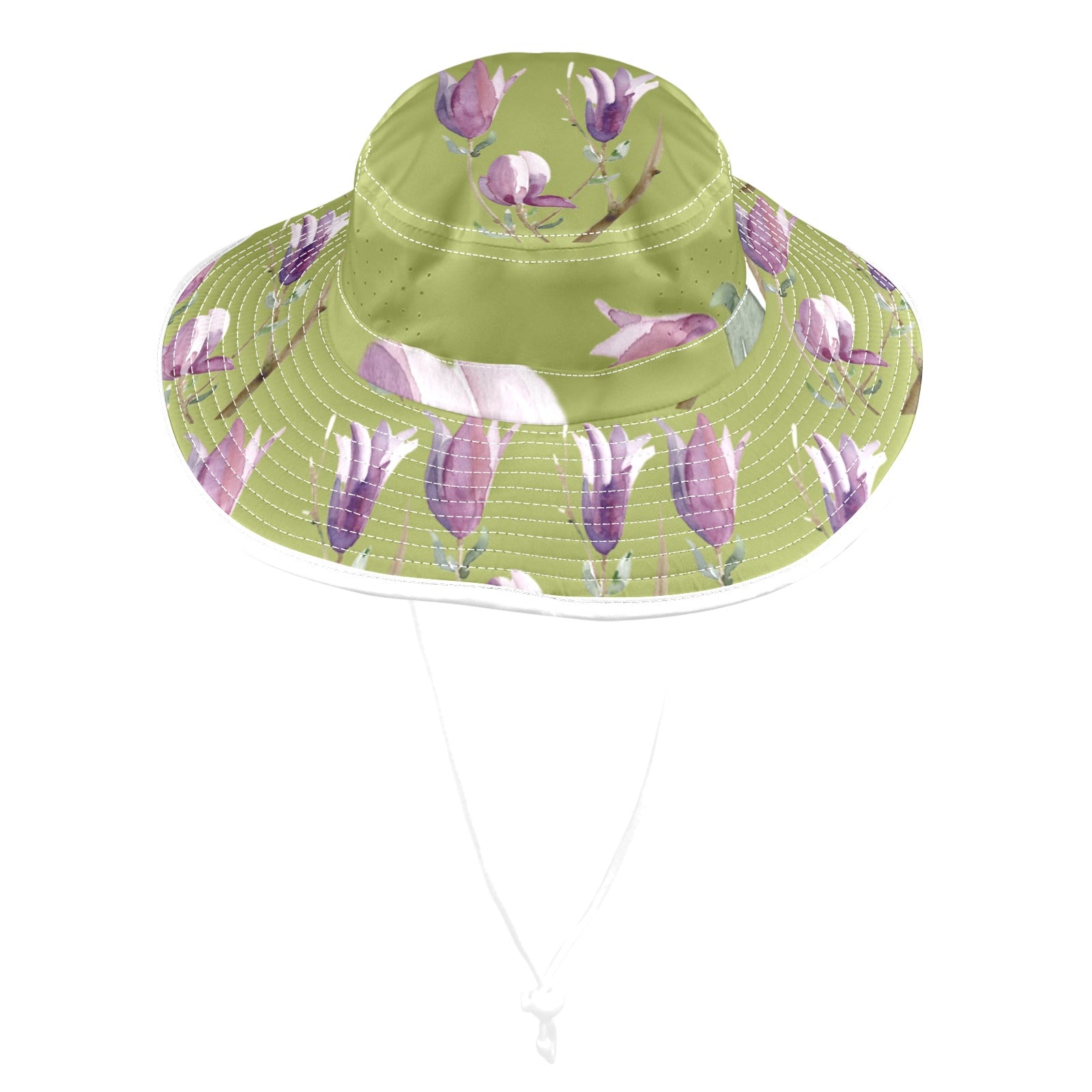 Magnolia Olive Wide Brim Bucket Hat