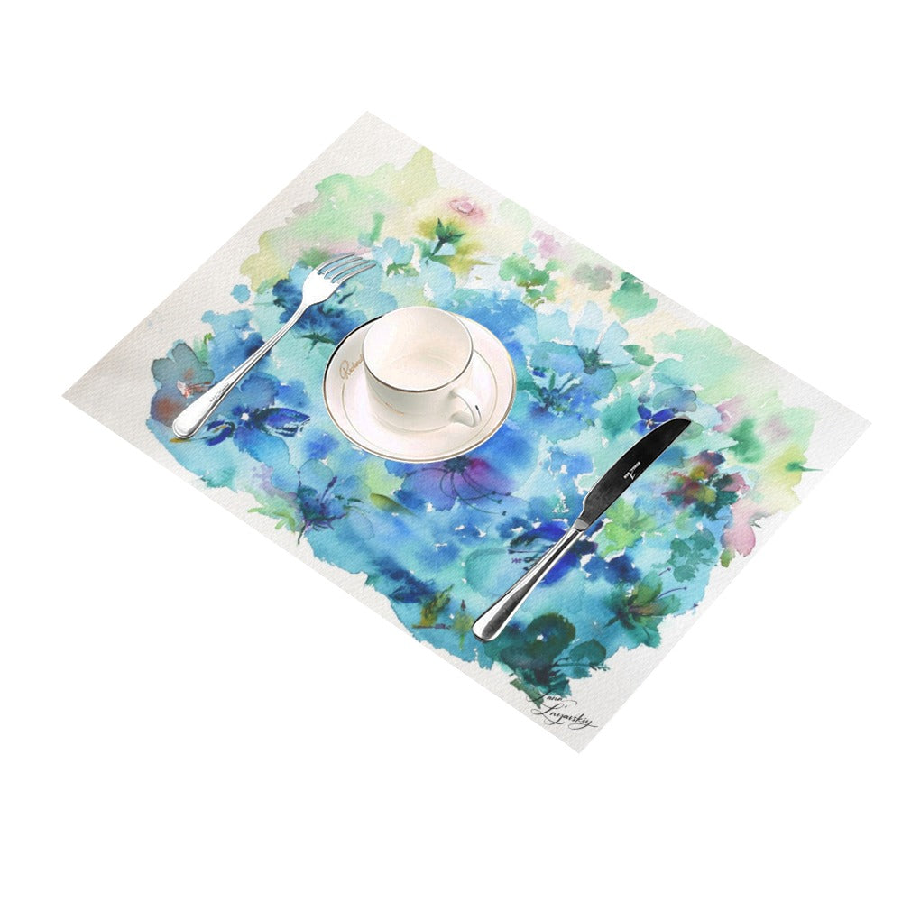 Blue Hibiscus Placemat 14’’ x 19’’ (Set of 4)