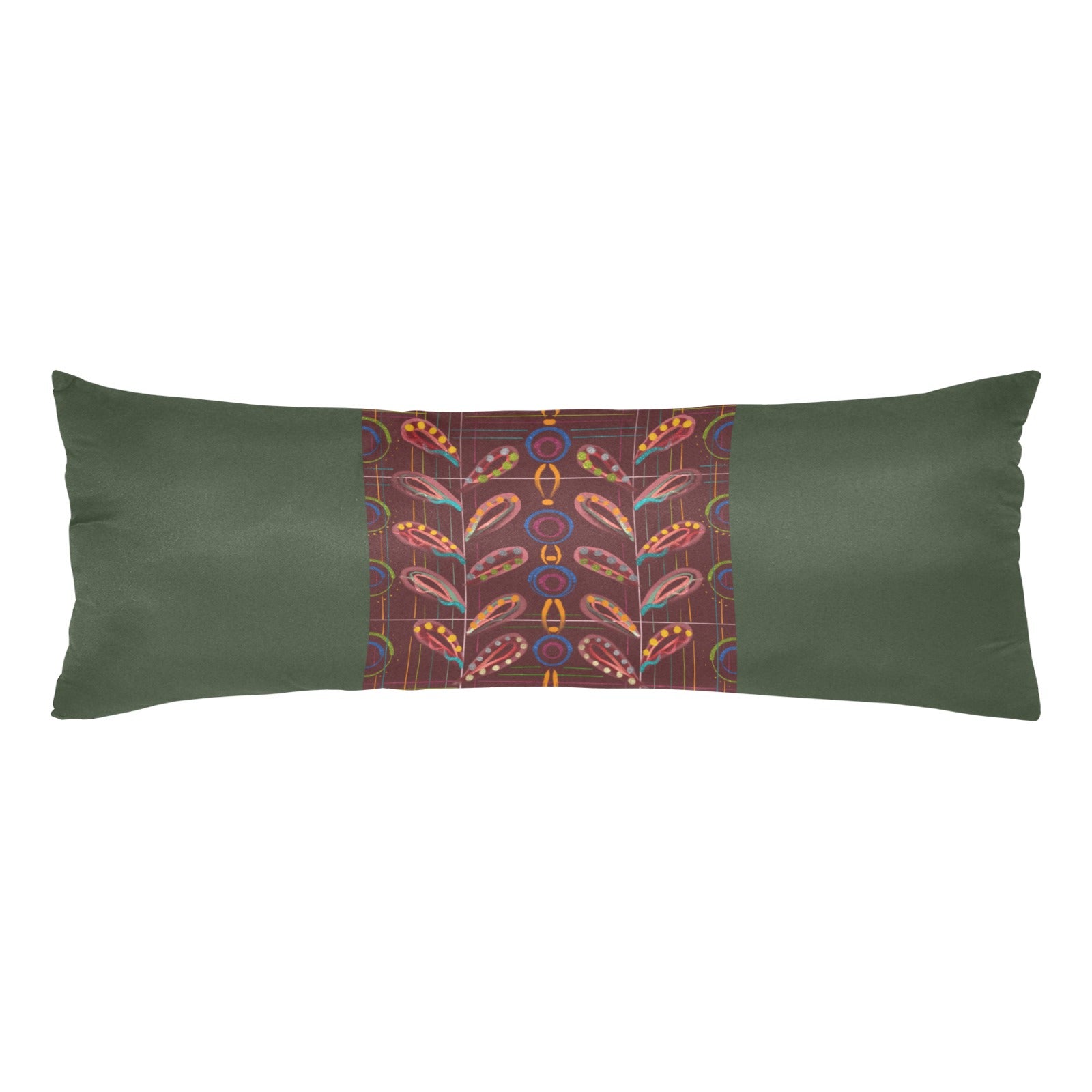 Exotic Peas Green Body Pillow Case 20" x 54"