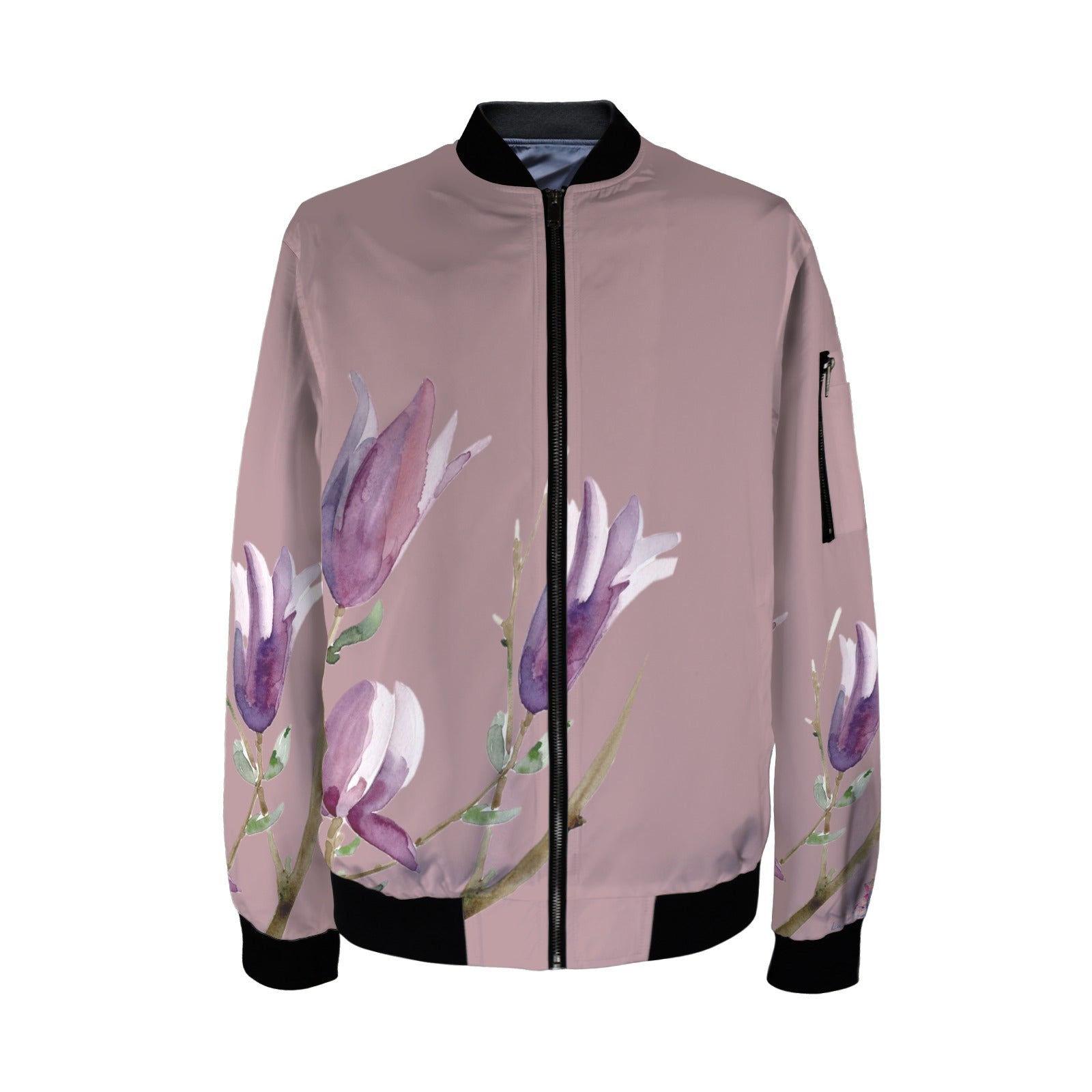 Magnolia Old Rose Tall Ladies Bomber Jacket