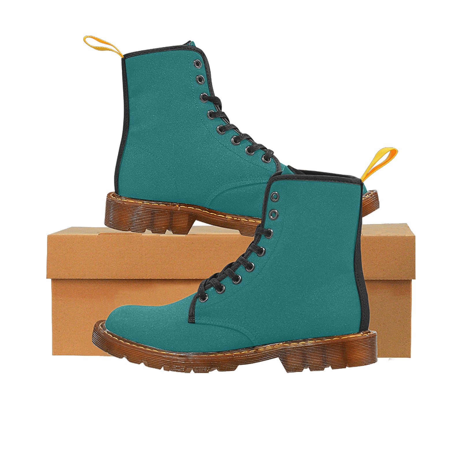 Transformative Teal Custom Canvas Boots For Women Model 1203H