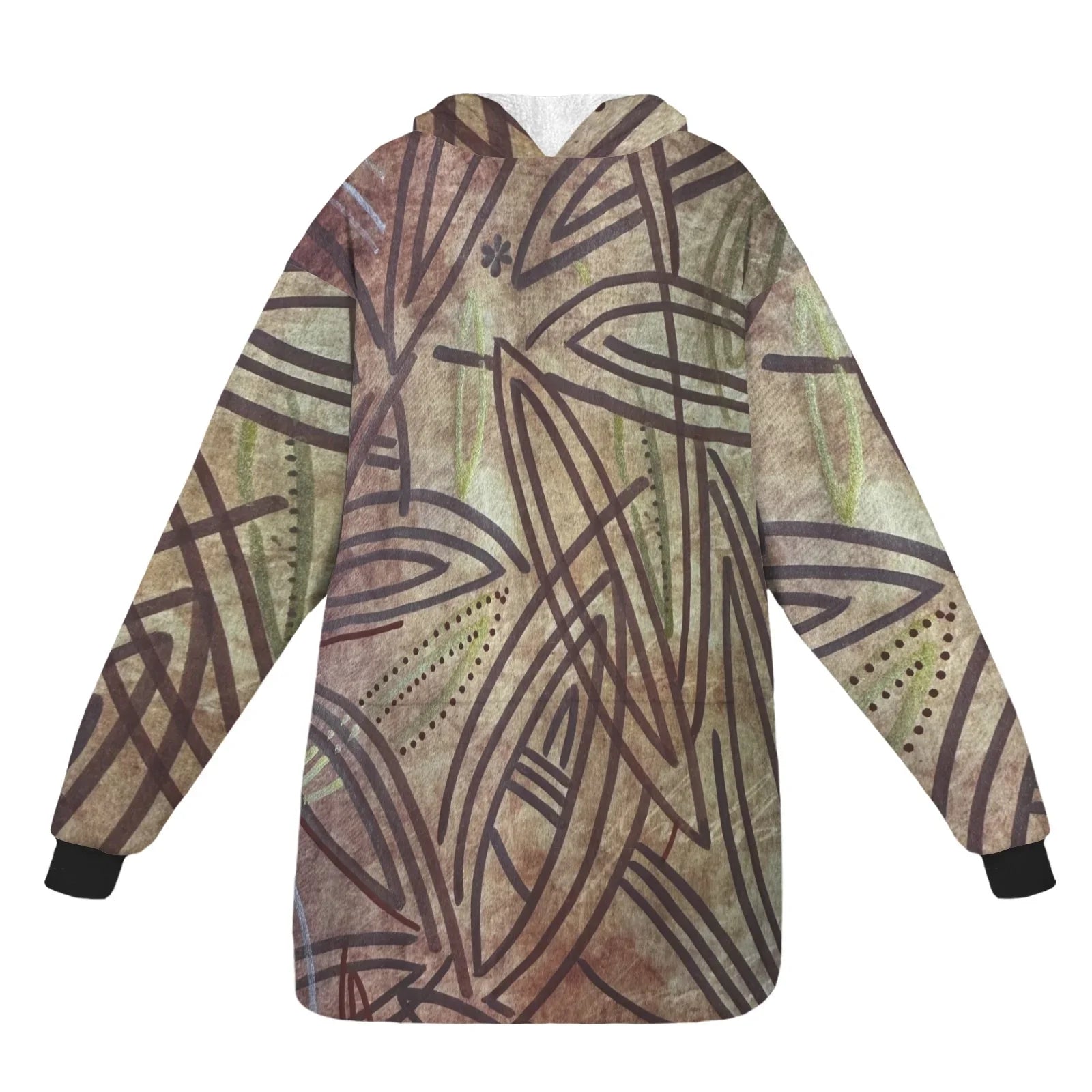 Cozy men's warm robe blanket hoodie made of high-quality fleece for all-year-round use.