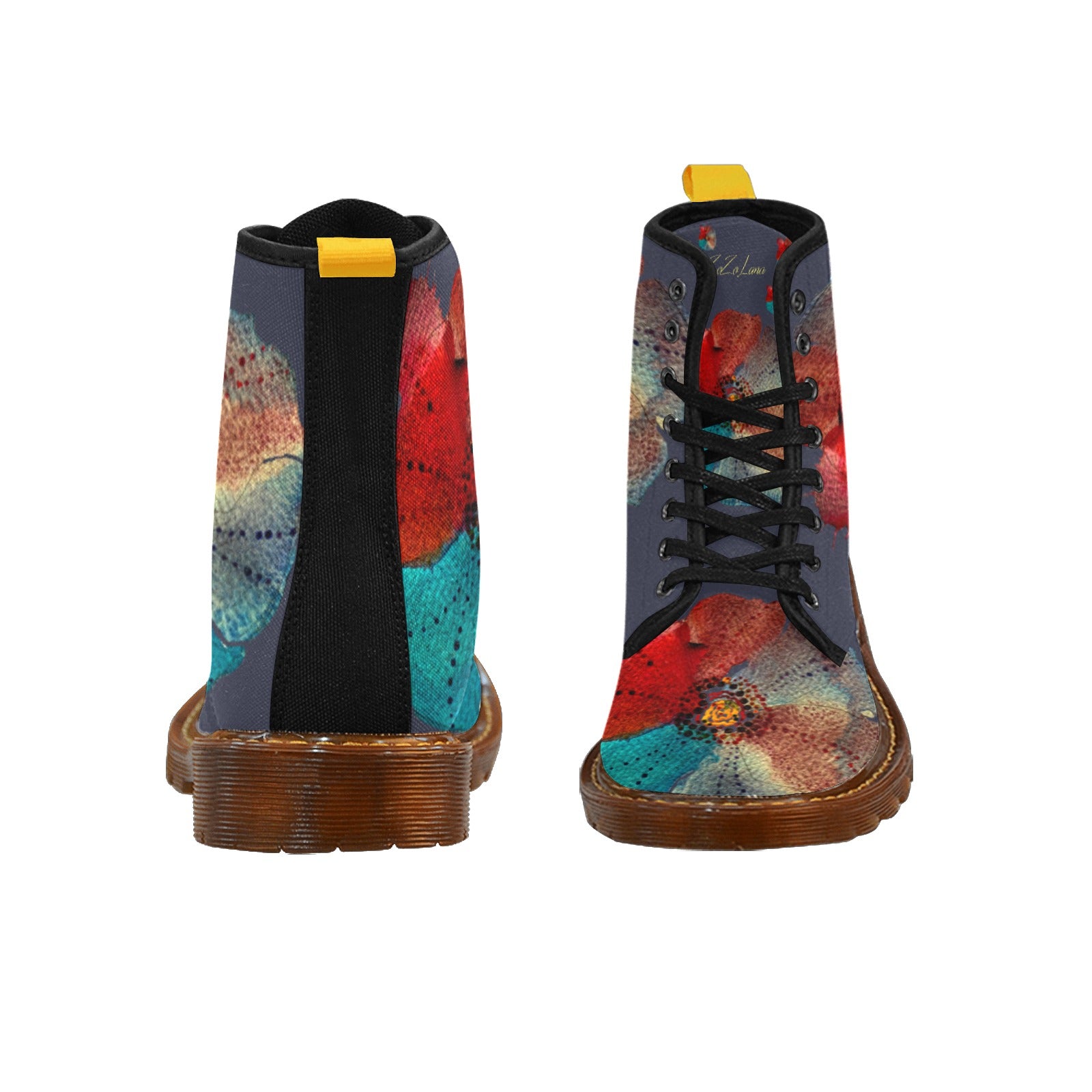 ZoZo Grand Fleur Ocean Nylon Canvas Boots For Women Model 1203H
