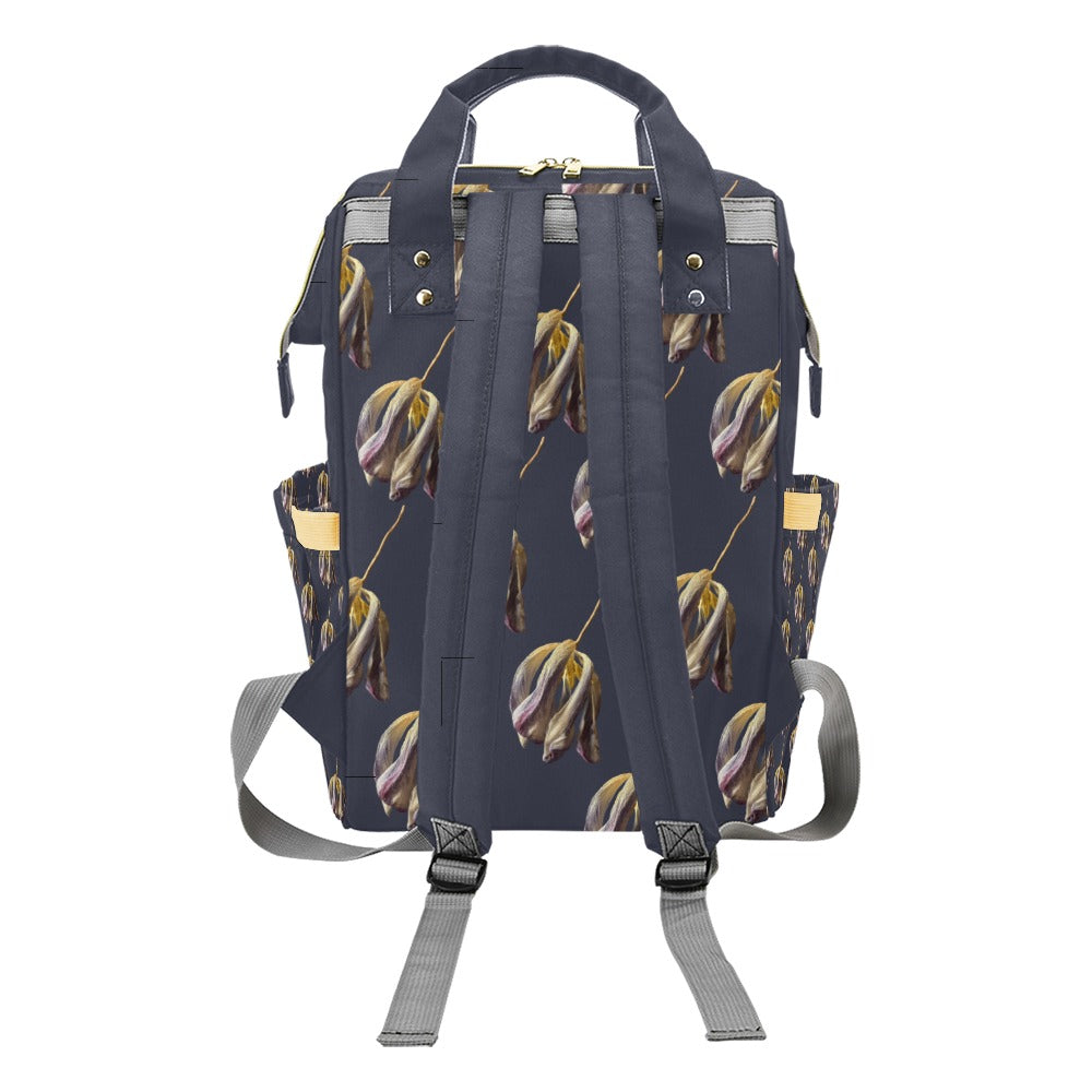Tulip Maze Crown Blue Multi-Function Backpack