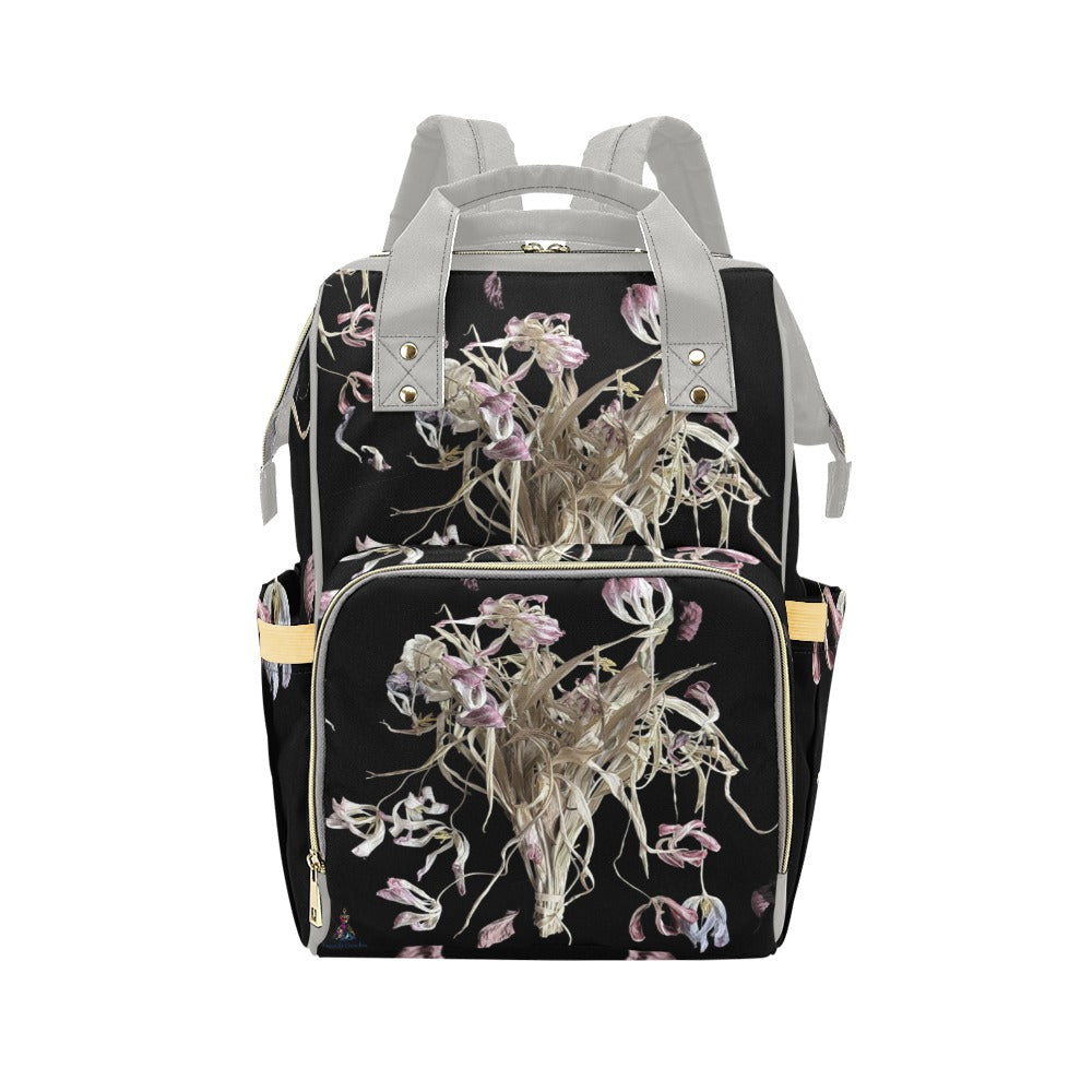 Tulip Drama Grey Multi-Function Diaper Backpack/Diaper Bag