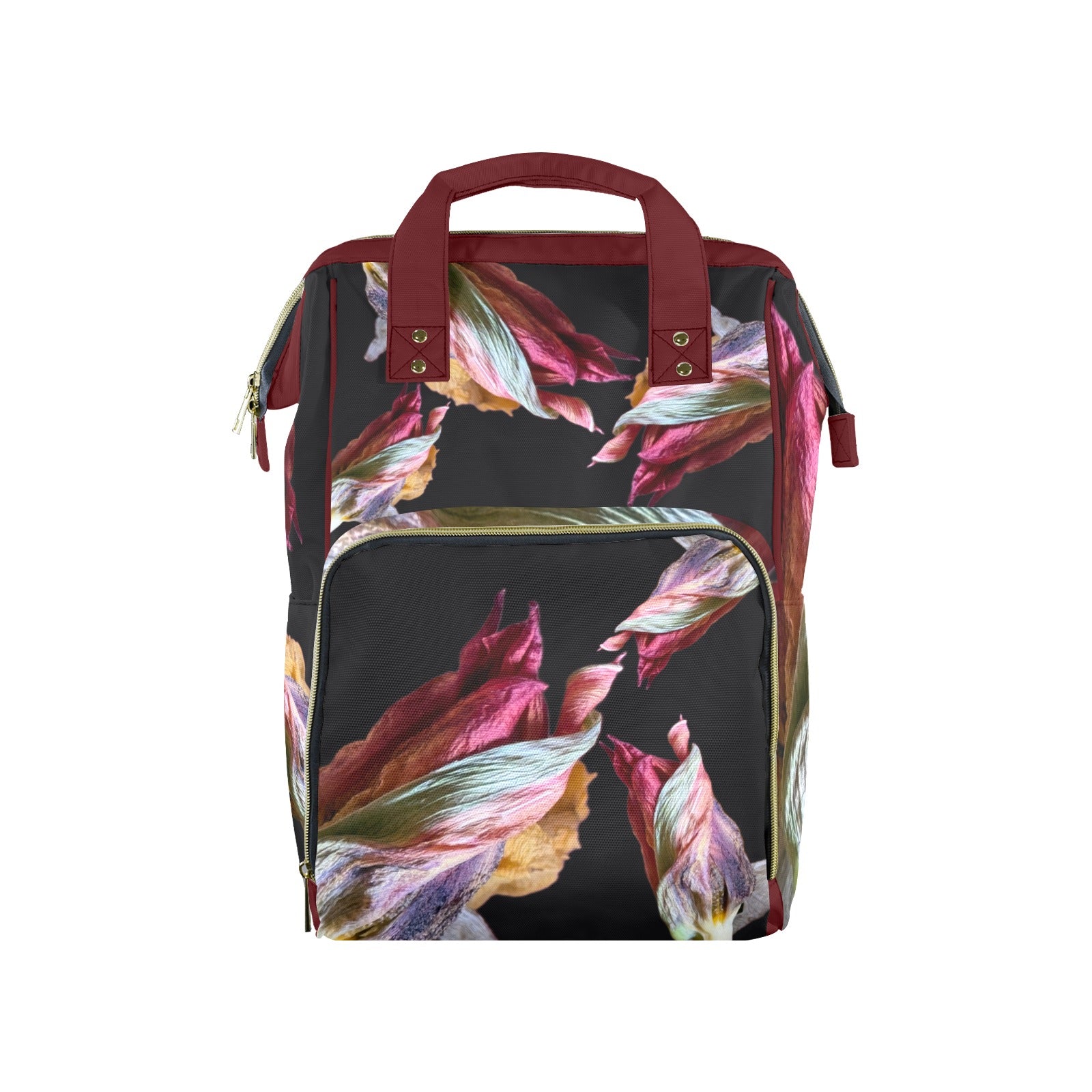 Red Tulip Twist Noir Multi-Function Travel Diaper Bag-Large