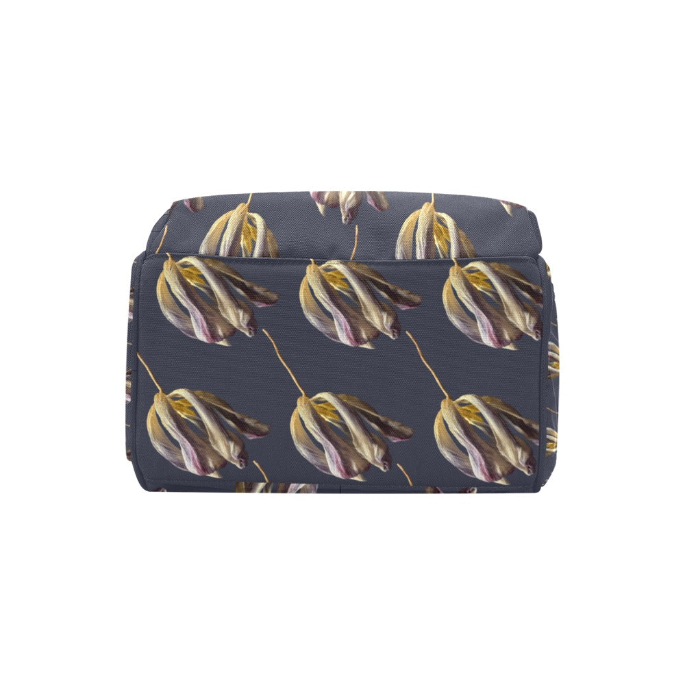 Tulip Maze Crown Blue Multi-Function Backpack