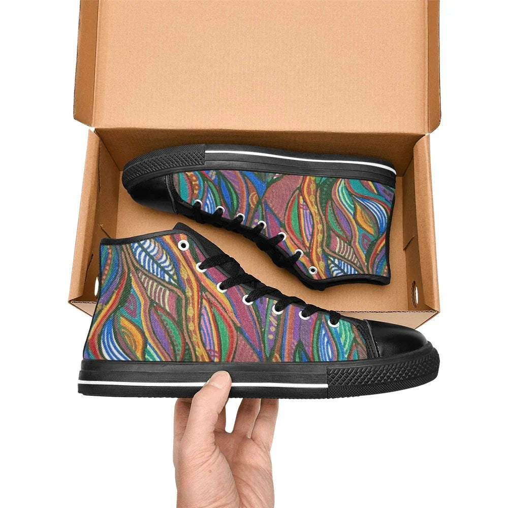 Lanterna High Top Schwarze Herren High Top Canvas Schuhe