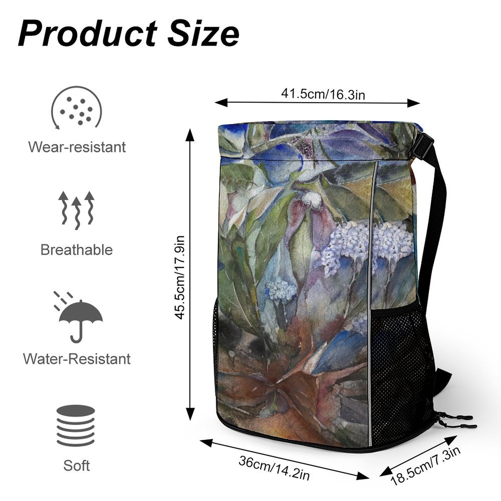 Sport Drawstring Super Light Backpack/Bag with Shoe Compartment