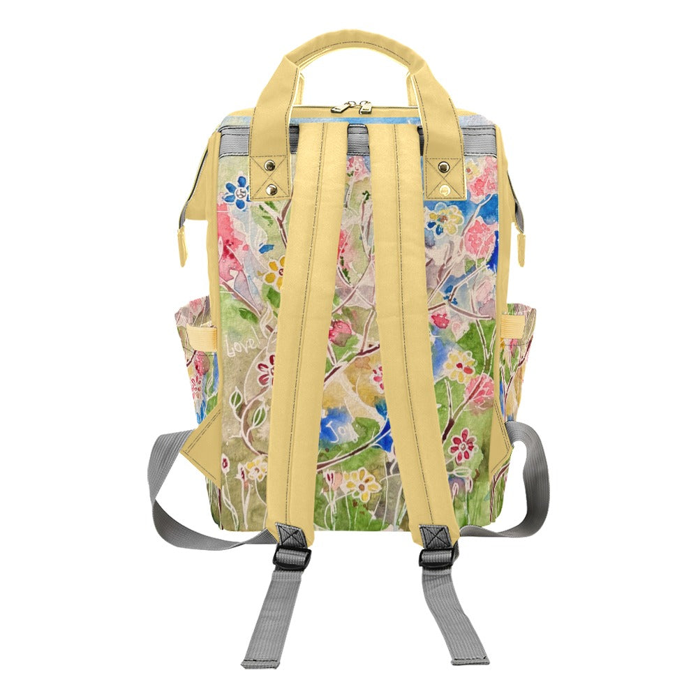 Spring Vibes Mimose Multi-Function Diaper Backpack/Diaper Bag