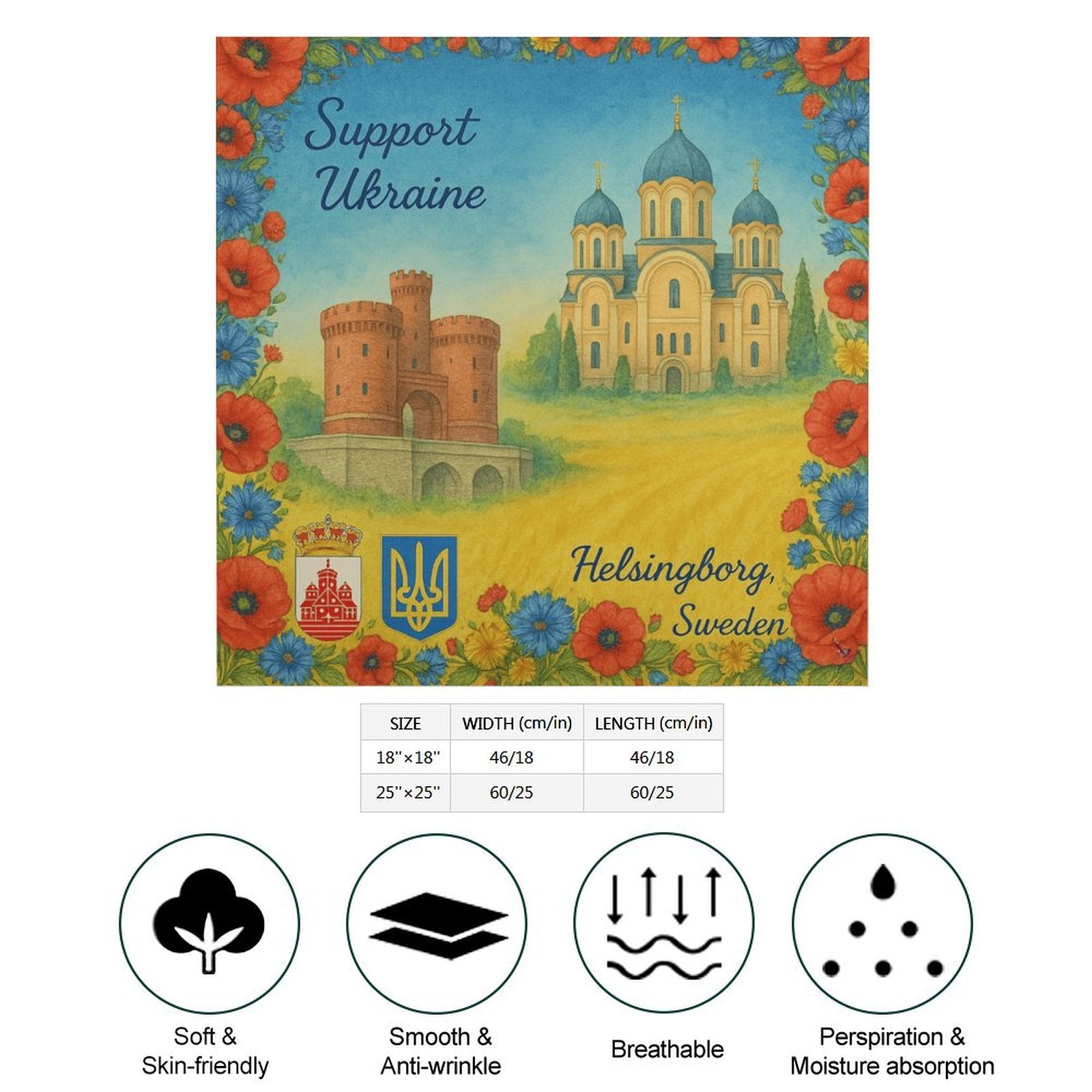Support Ukraine 1 Kerchief All Over Print Scarf
