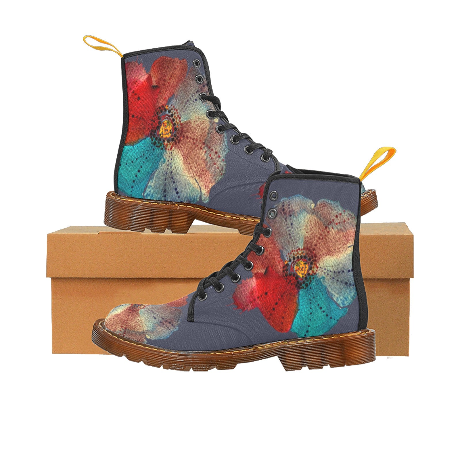 ZoZo Grand Fleur Ocean Nylon Canvas Boots For Women Model 1203H