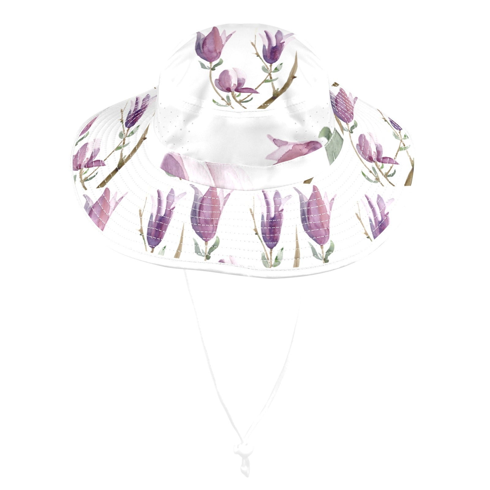 Magnolia White Wide Brim Bucket Hat