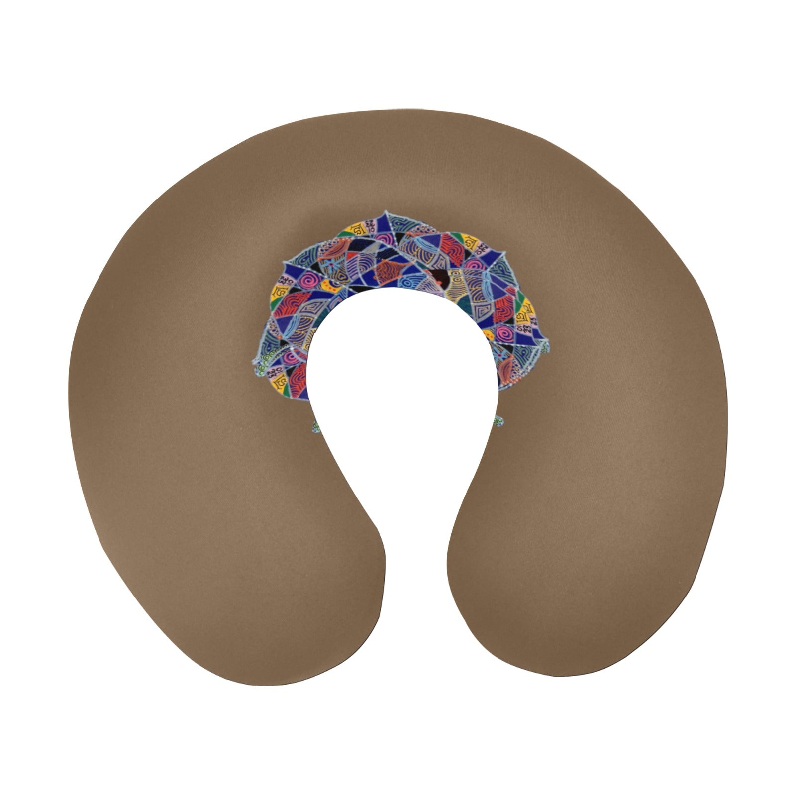 Fantasy Leaf Ochre U-Shape Travel Pillow