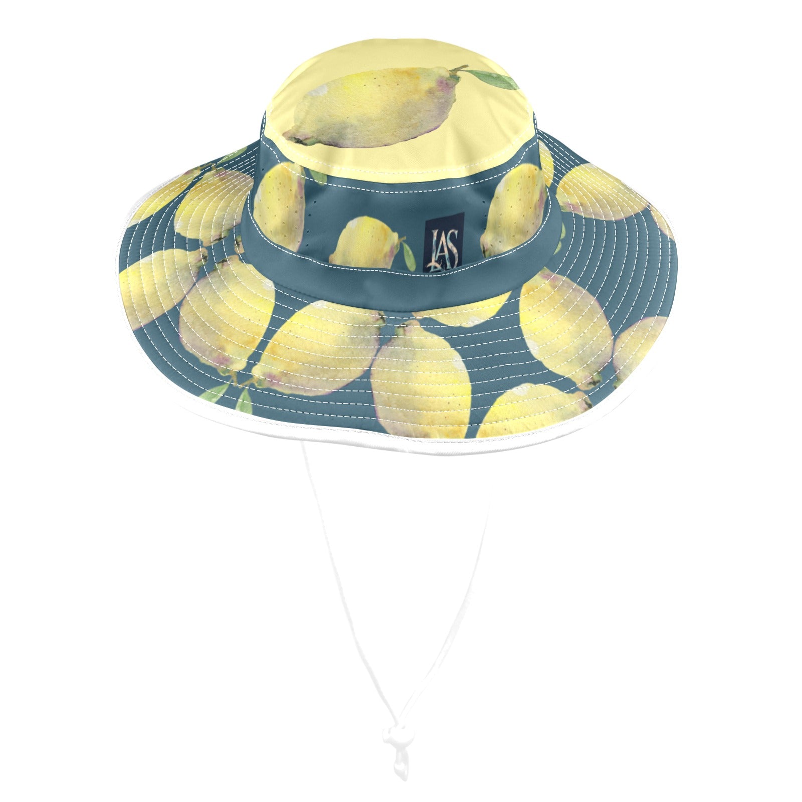 Lemon Ocean Lemon Wide Brim Bucket Hat
