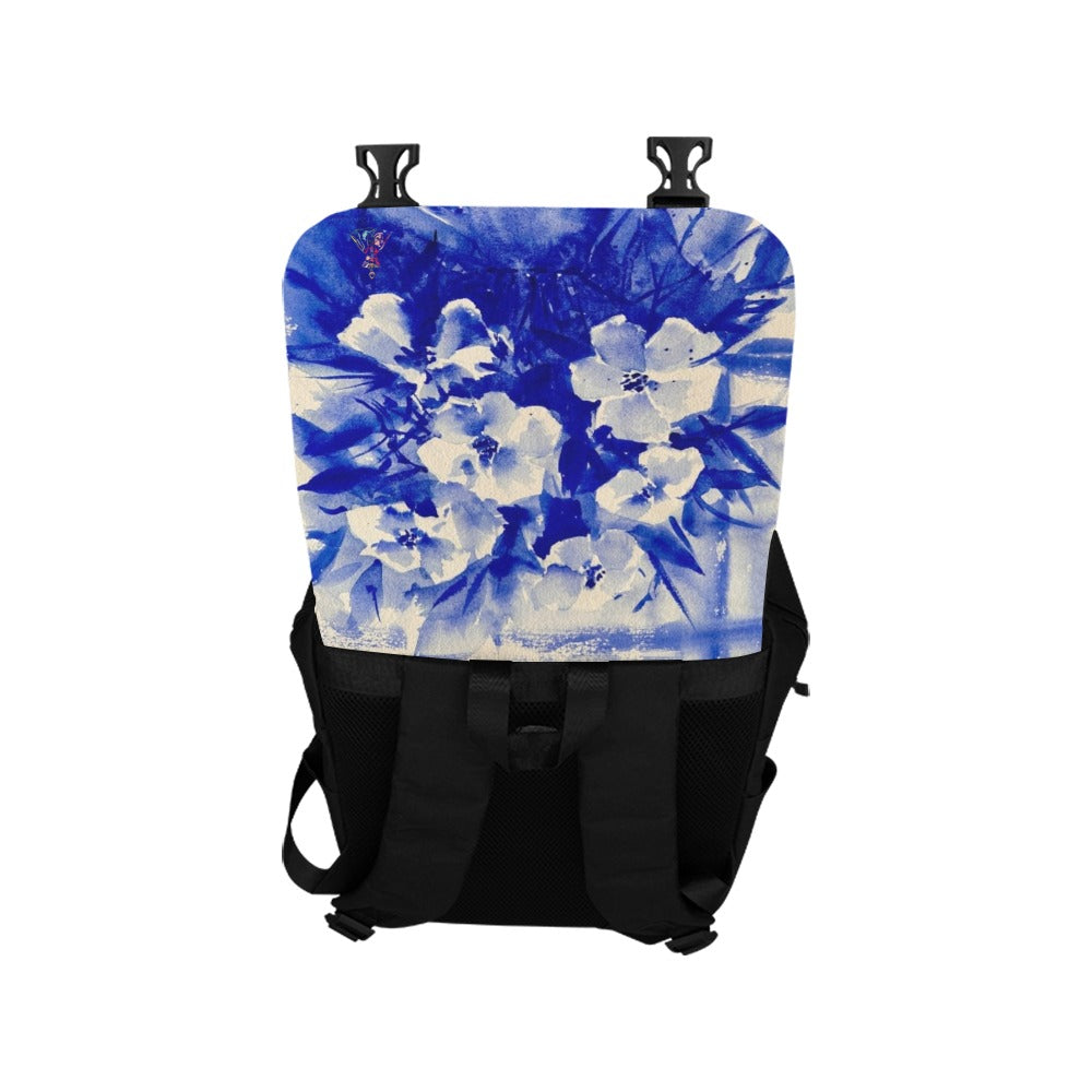 Indigo Flowers Casual Backpack