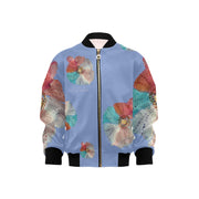 Grand Fleur Ciel Kids' Bomber Jacket with Pockets (Model H40)