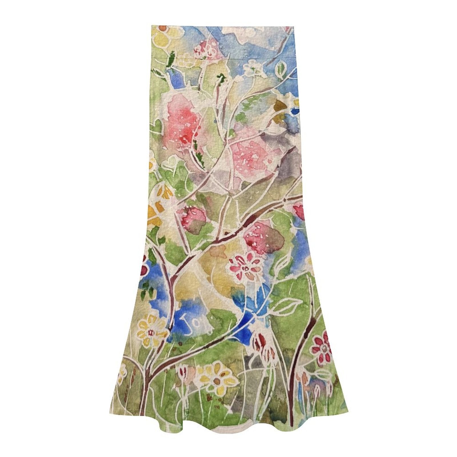 High waisted long skirt High Waisted Fishtail Skirt