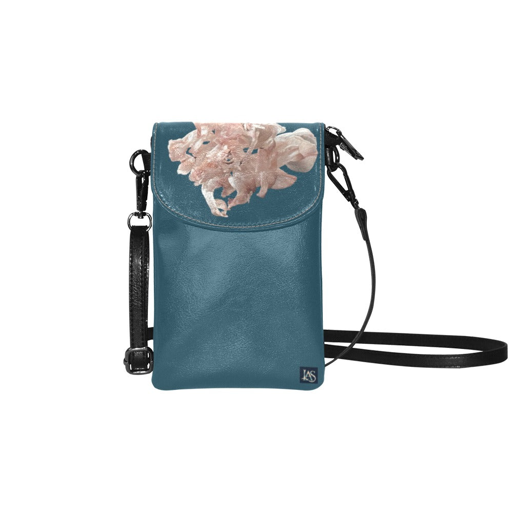 Shaggy Tulip Ocean Small Cell Phone Purse