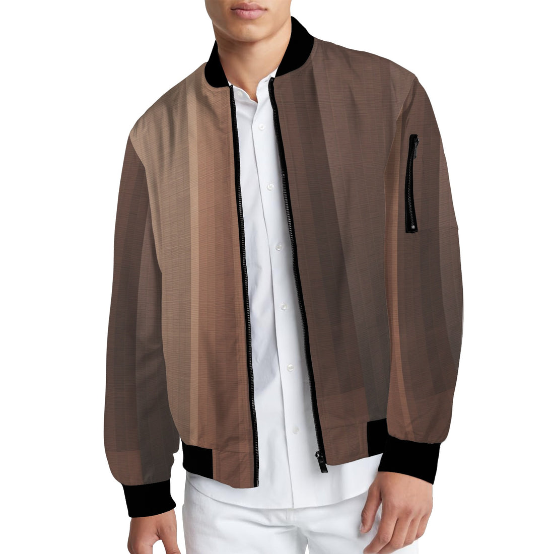 Brown Sophistication Bomber Jacket