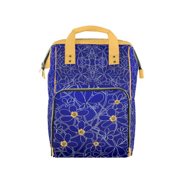 Infinity Bloom Gold Multi-Function Travel Diaper Bag-Large