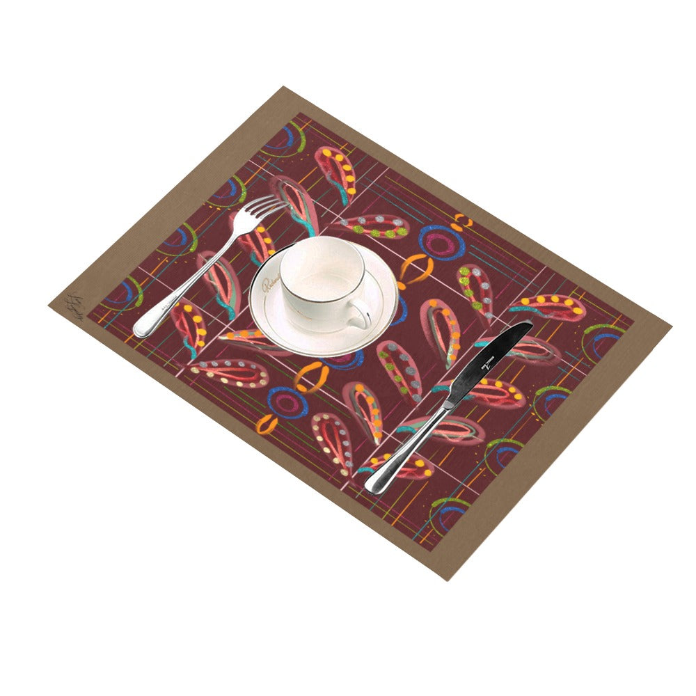 Exotic Peas Ochre Placemat 14’’ x 19’’ (Set of 4)