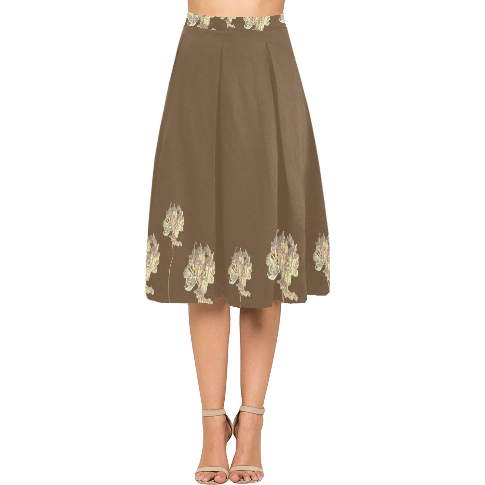 Single Tulip Pinecone Mnemosyne Women's Crepe Skirt