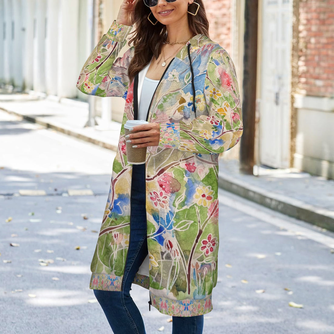 Spring Vibes Women's Long Hooded Coat