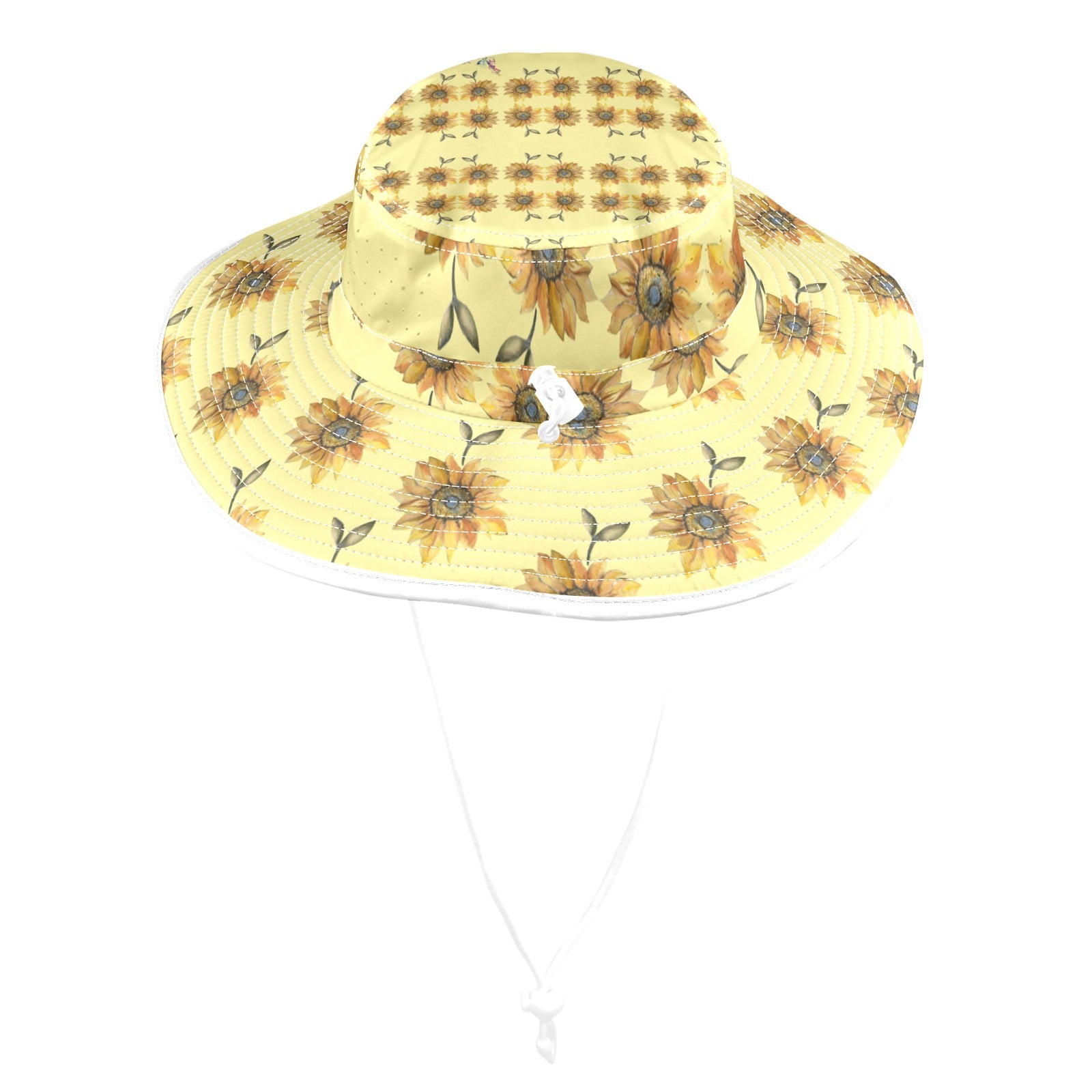 Sun Flower Lemon Light Wide Brim Bucket Hat