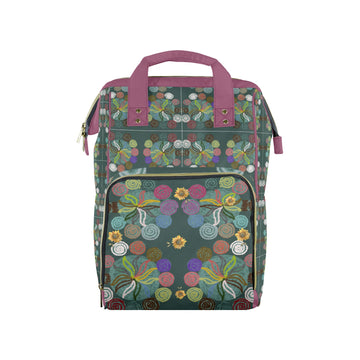 Magic Trees Magenta Multi-Function Travel Diaper Bag-Large