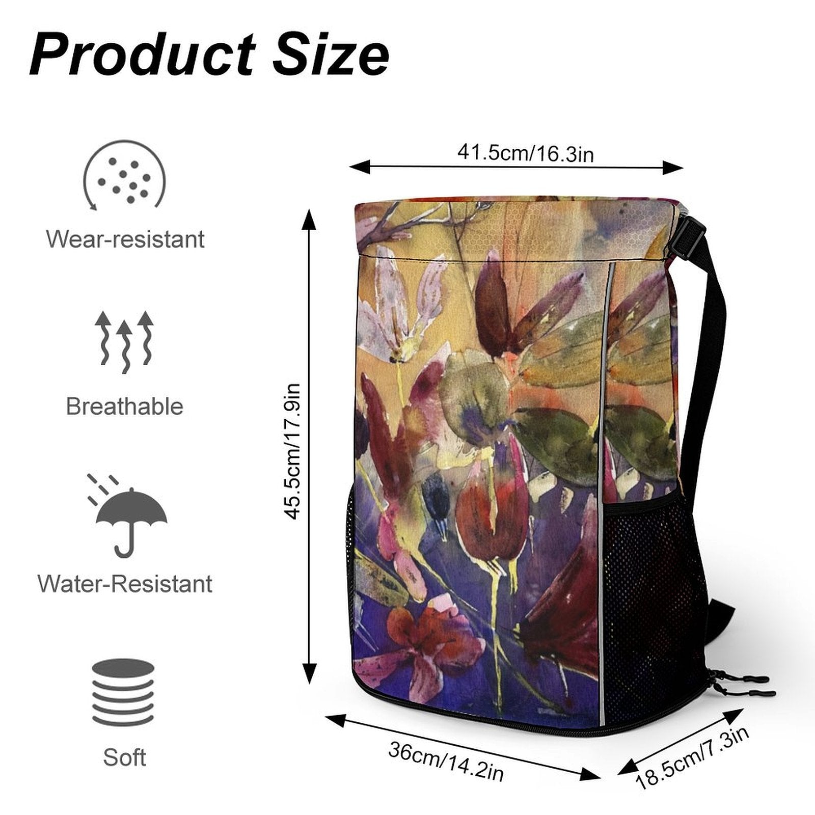 Sport Drawstring Super Light Backpack/Bag with Shoe Compartment
