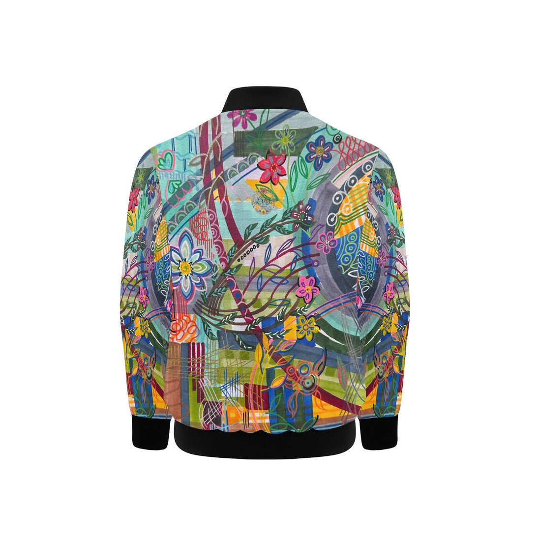 Colorful Currents Tilly Kids' Bomber Jacket with Pockets (Model H40)