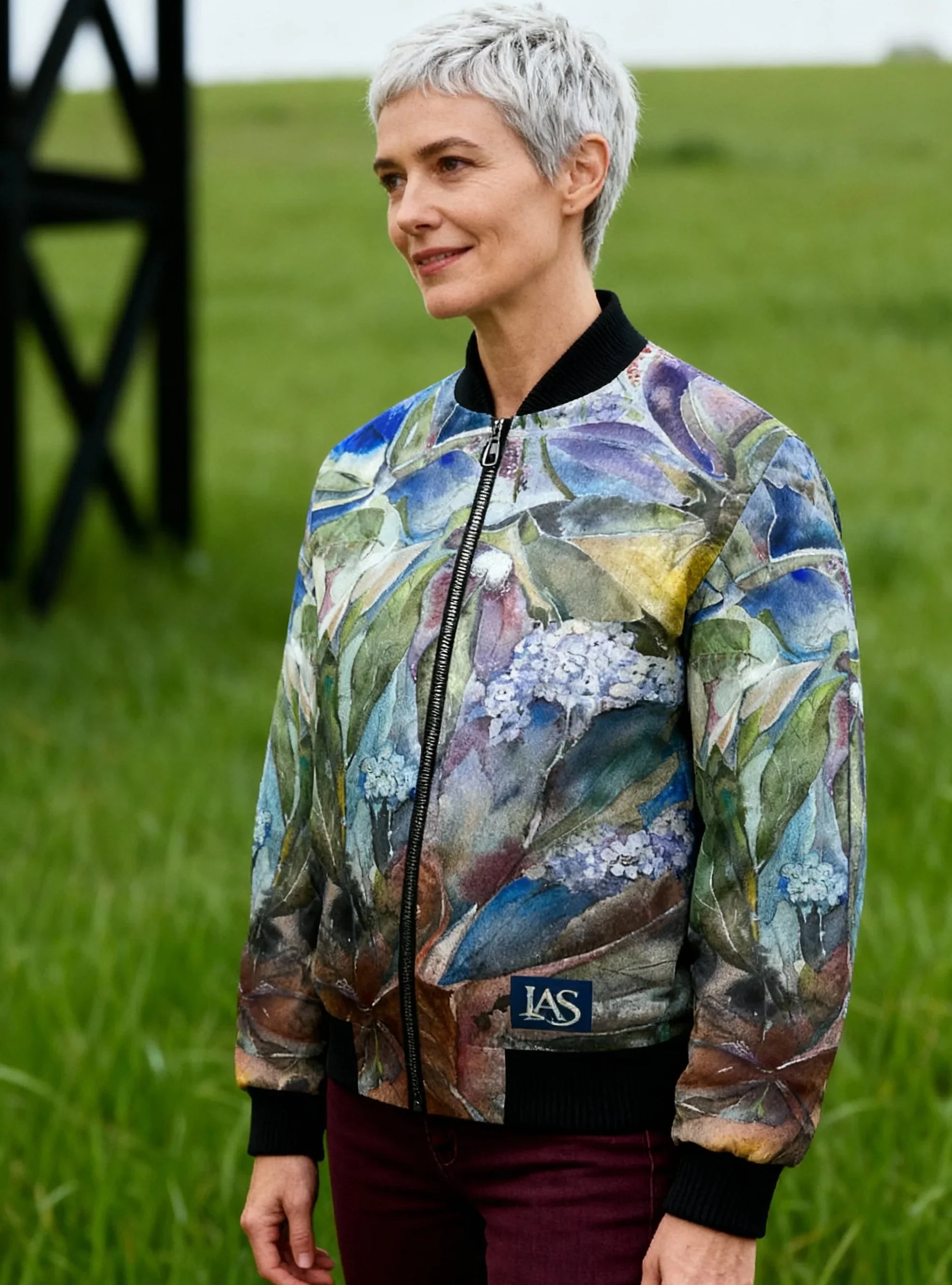 Twilight Flora Warm Quilted Bomber Jacket