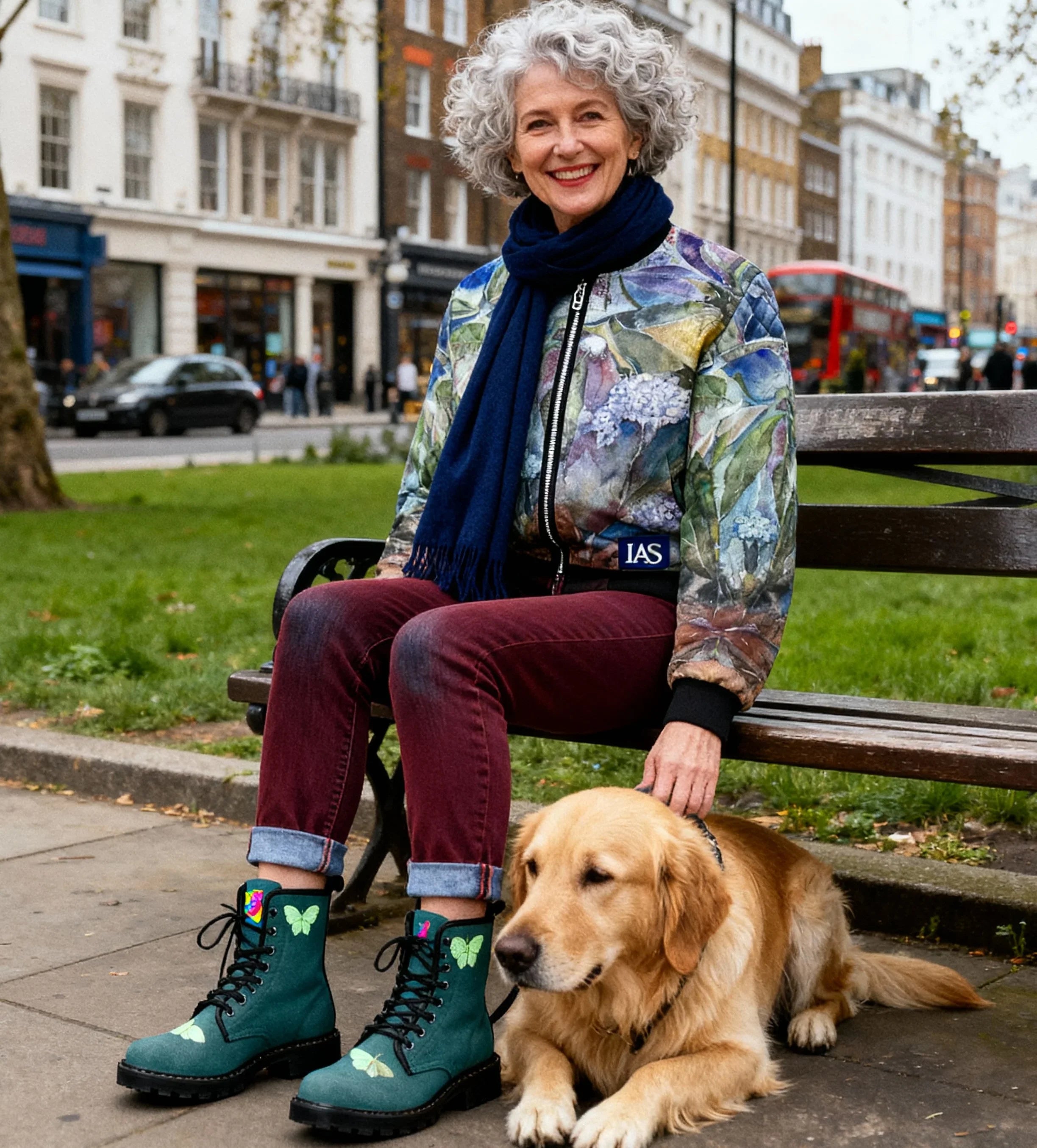 Twilight Flora Warm Quilted Bomber Jacket