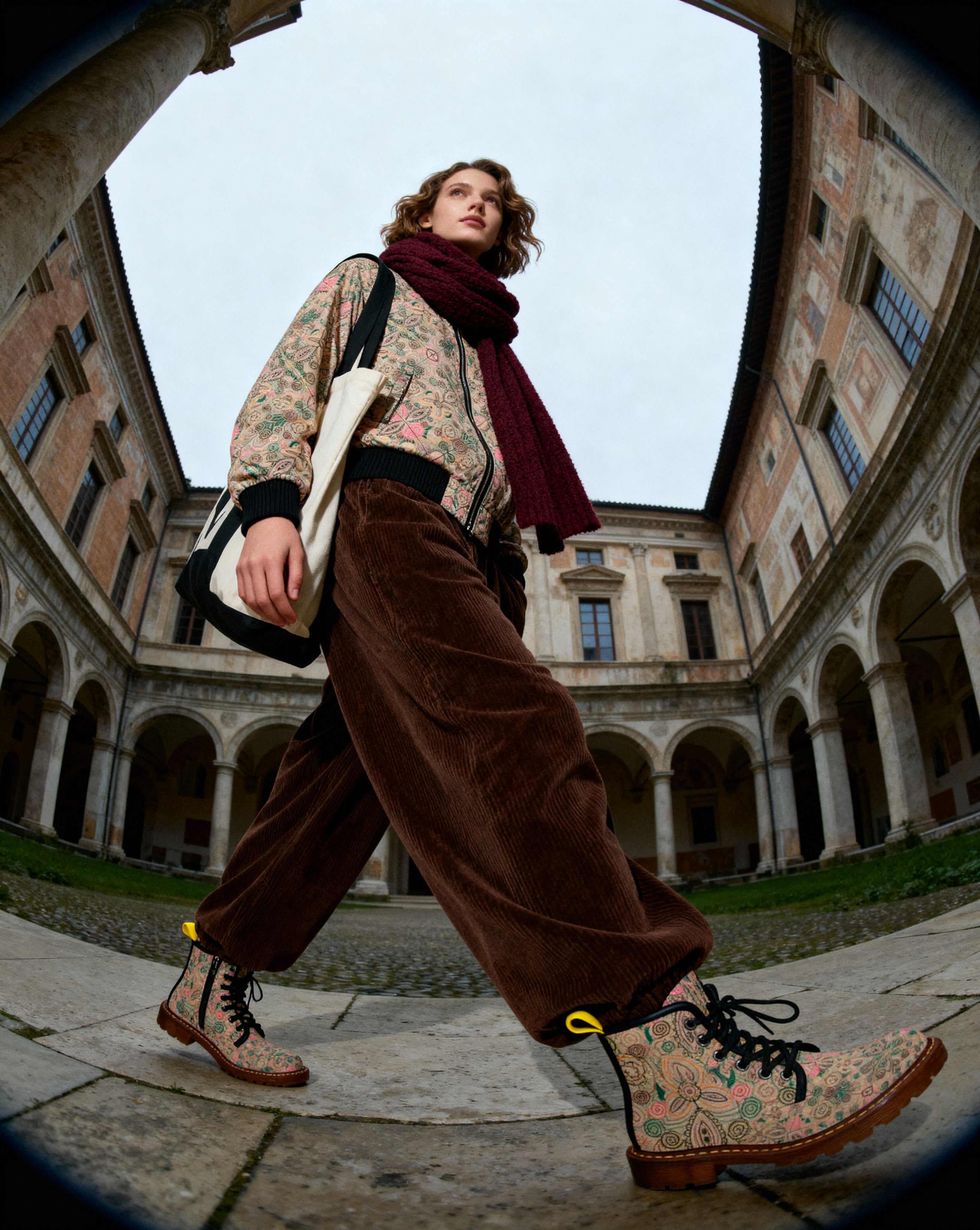 Venetian Blossom Custom Canvas Boots For Women Model 1203H