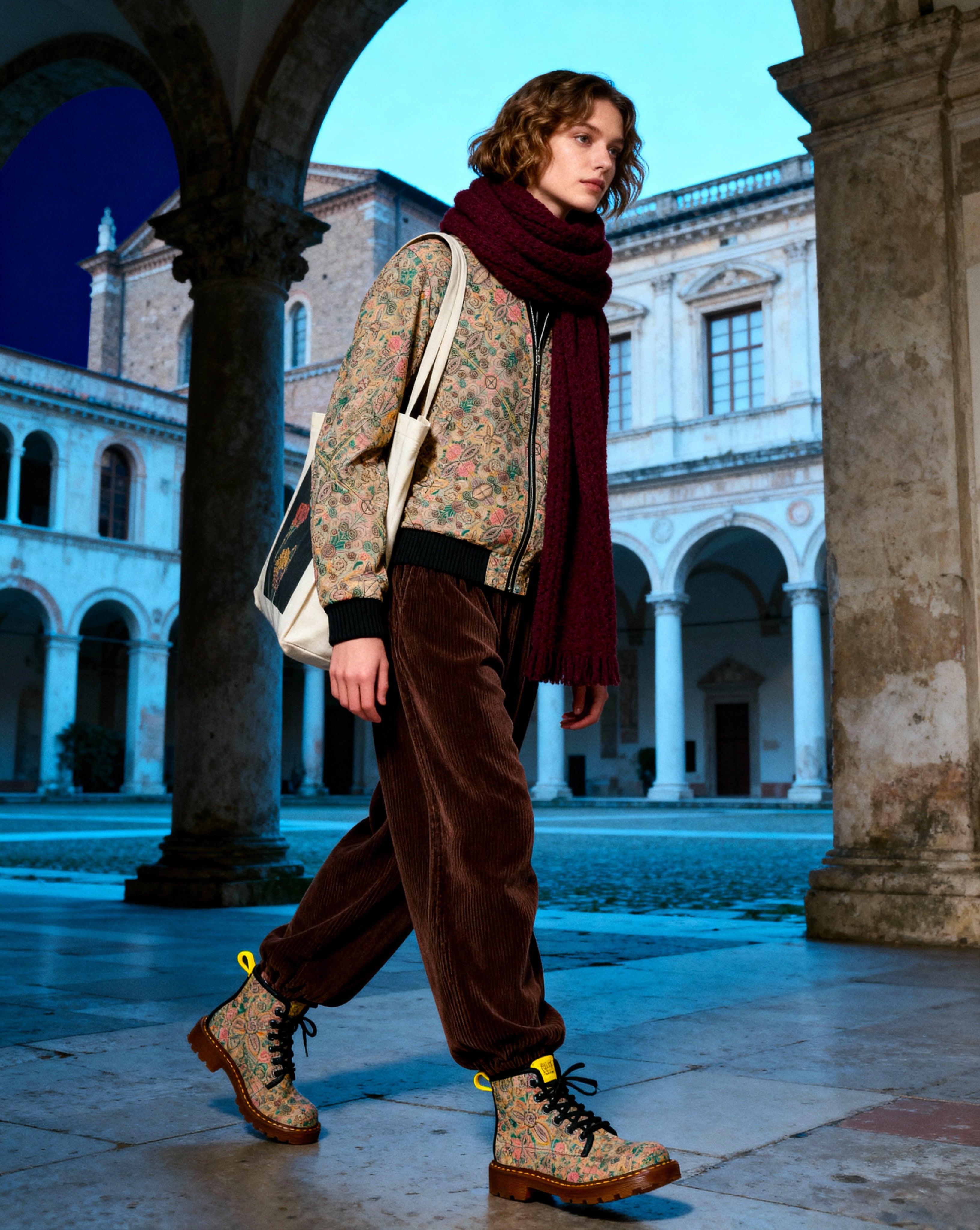 Venetian Rose Warm Bomber Jacket