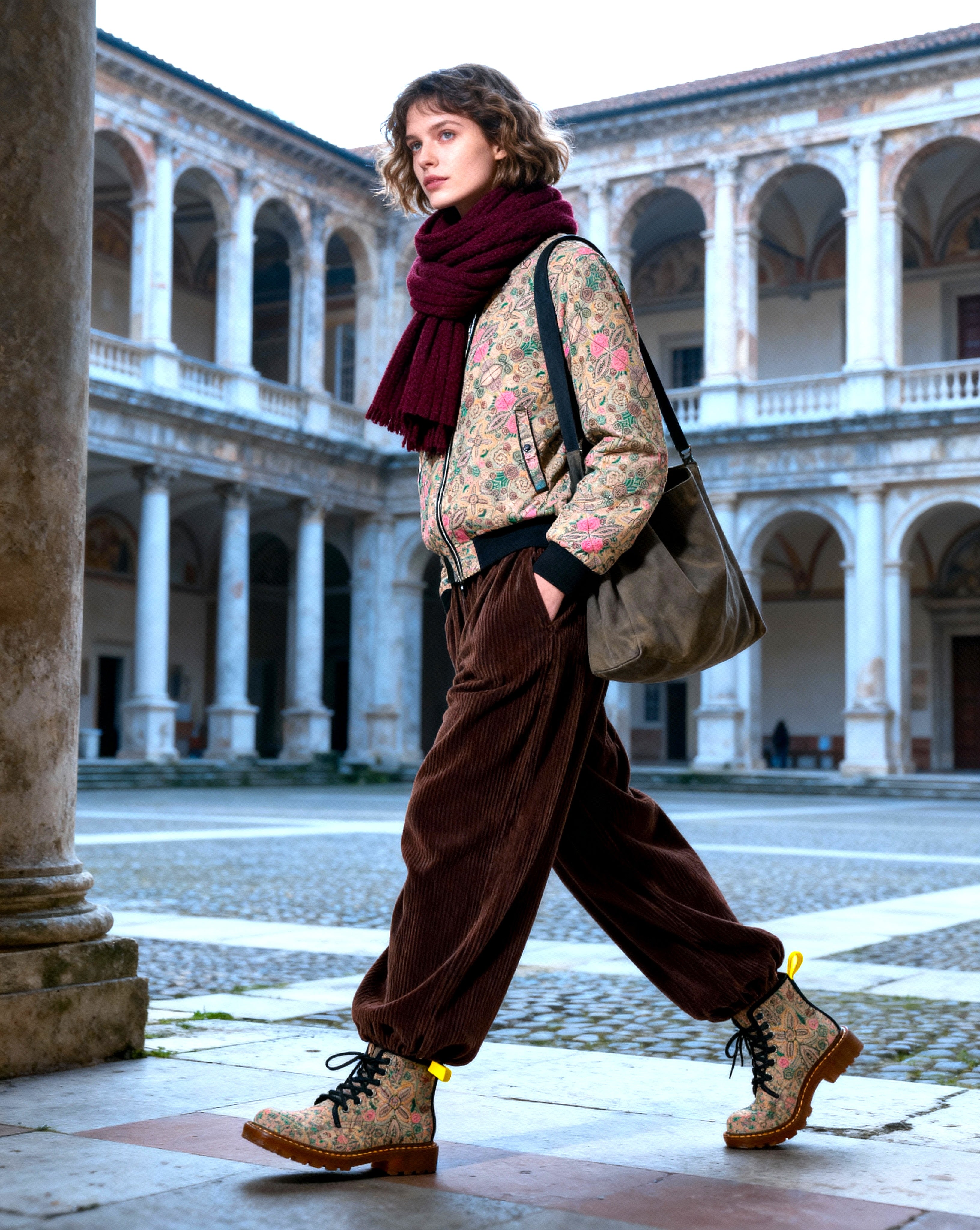 Venetian Rose Warm Bomber Jacket