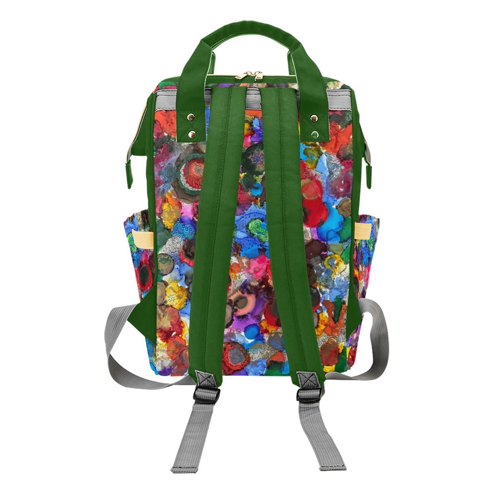 Cosmic Blooms Forest Multi-Function Diaper Backpack/Diaper Bag (Model 1688)